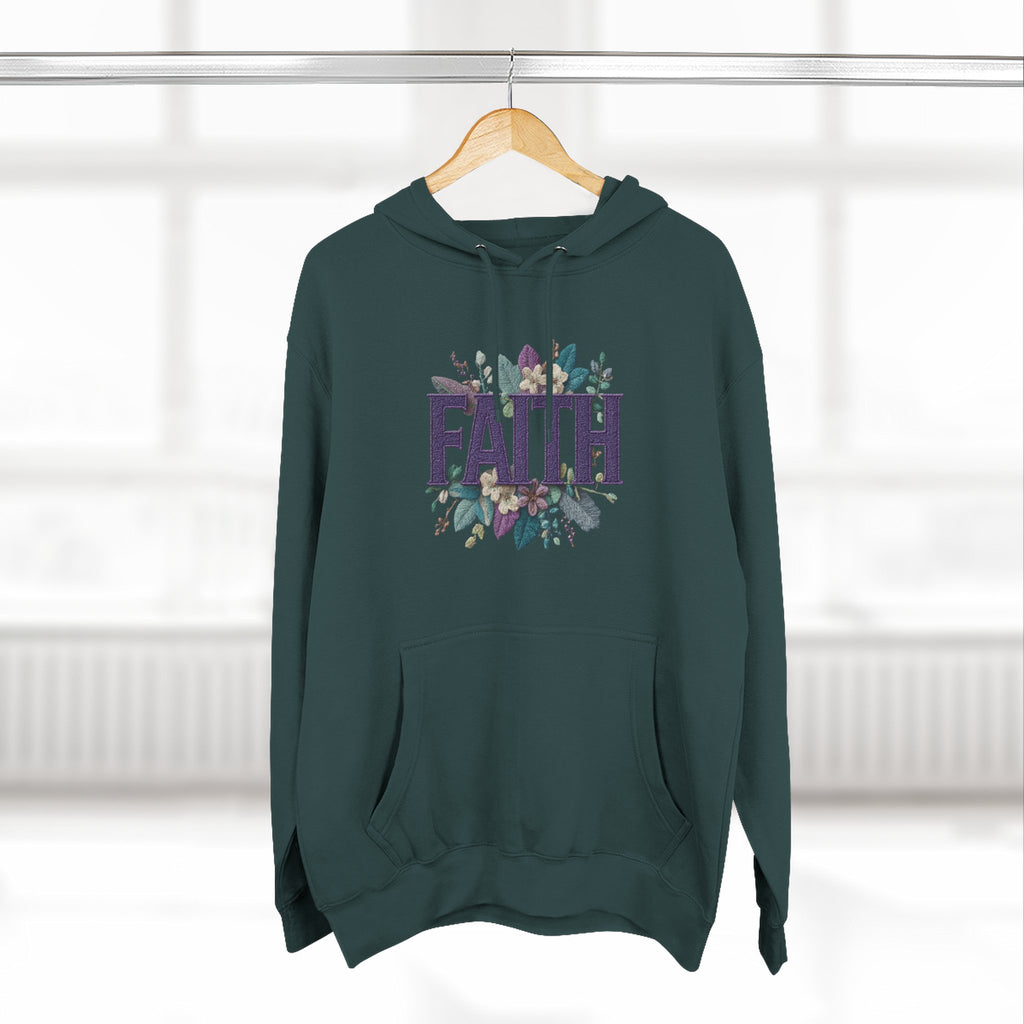 Faith Floral Hoodie — Inspirational Christian Pullover