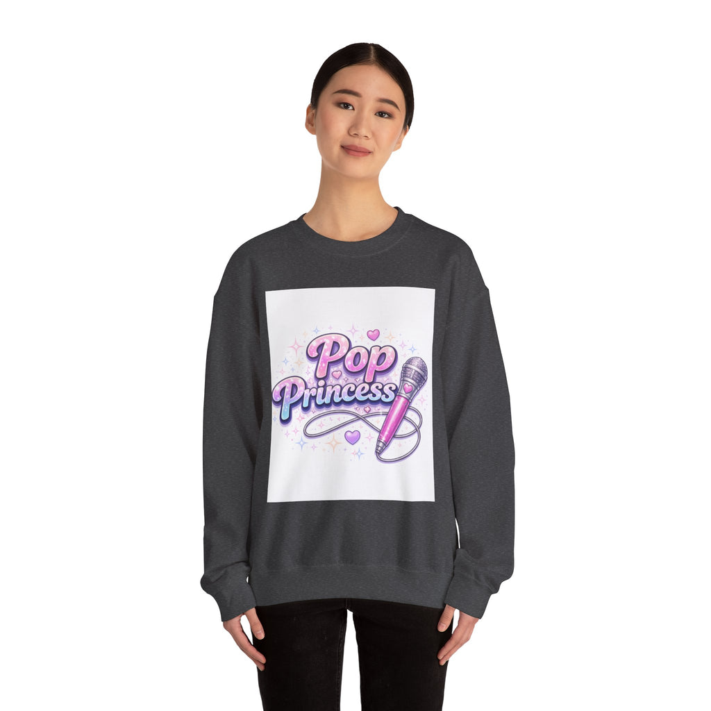 Pop Princess Sweatshirt — Cute Pink Microphone Graphic Crewneck