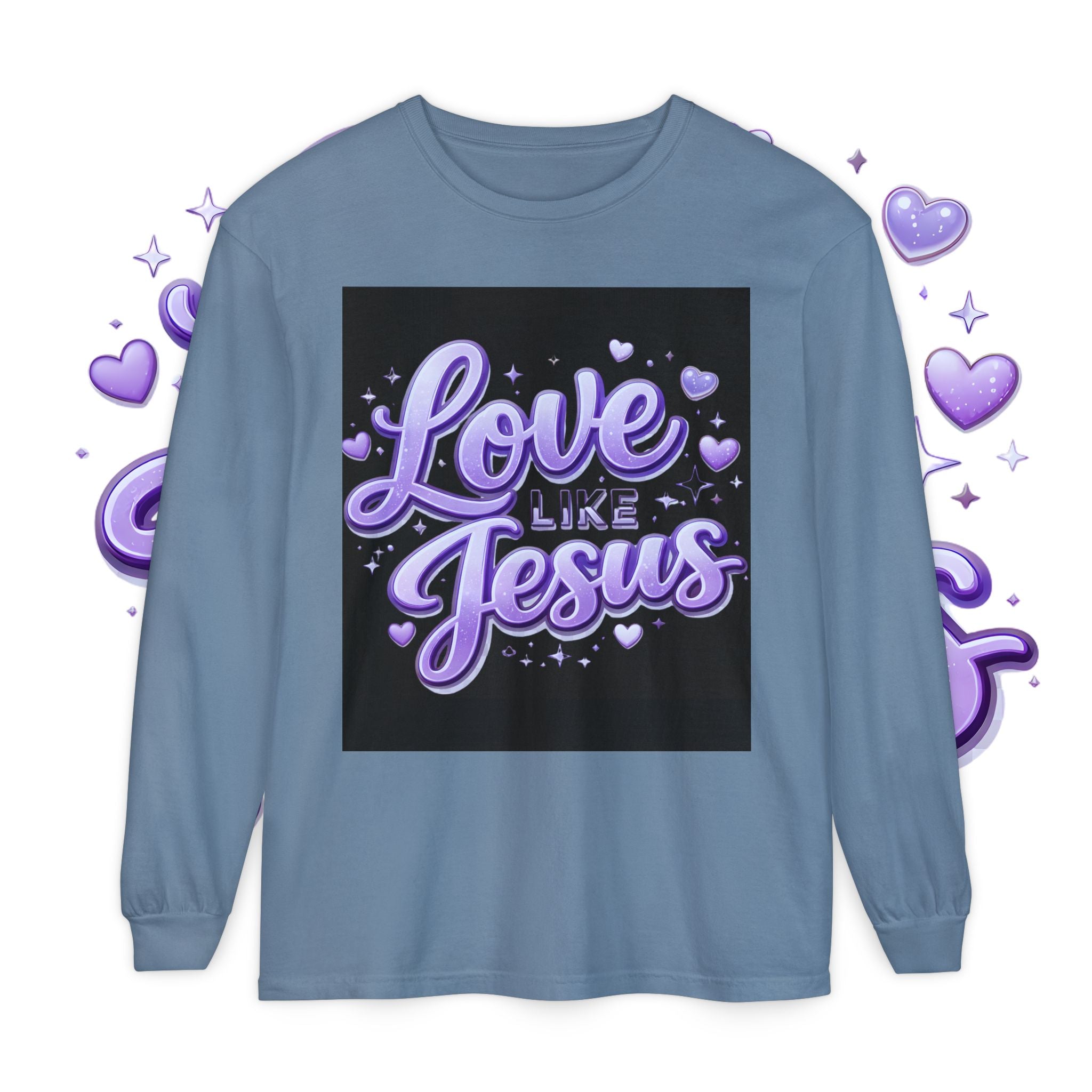 Love Like Jesus Long Sleeve Tee — Christian Faith Graphic Shirt