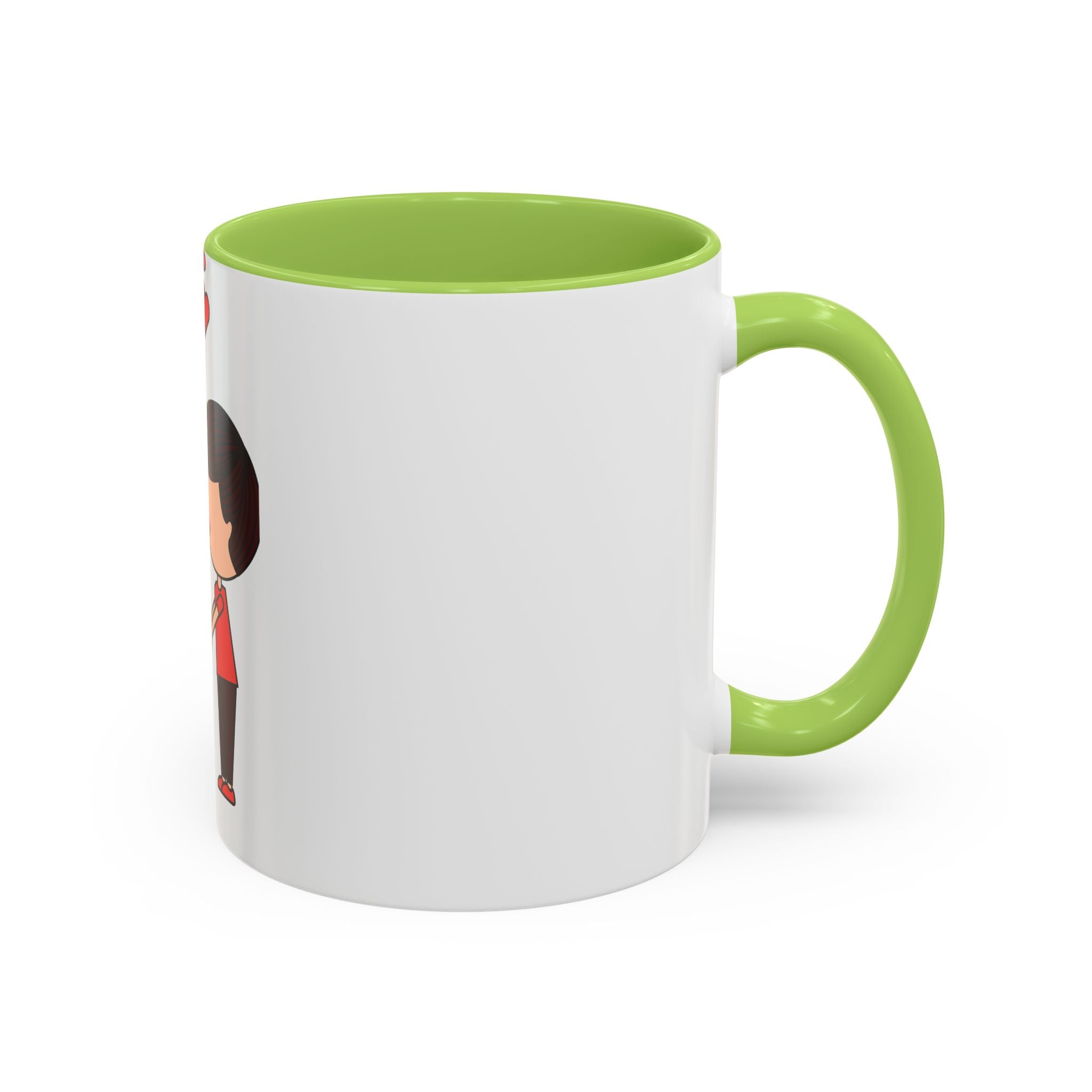 Love Couple Accent Coffee Mug — Cute Romantic Cartoon Mug (11/15oz)