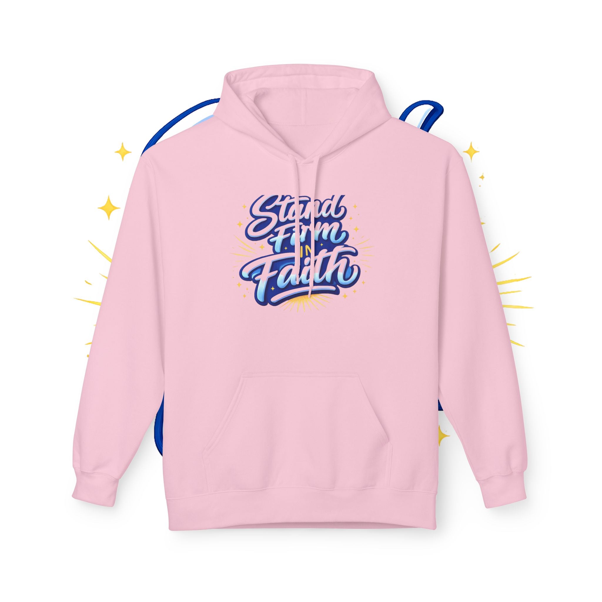 Stand Firm Faith Hoodie — Inspirational Christian Script Pullover
