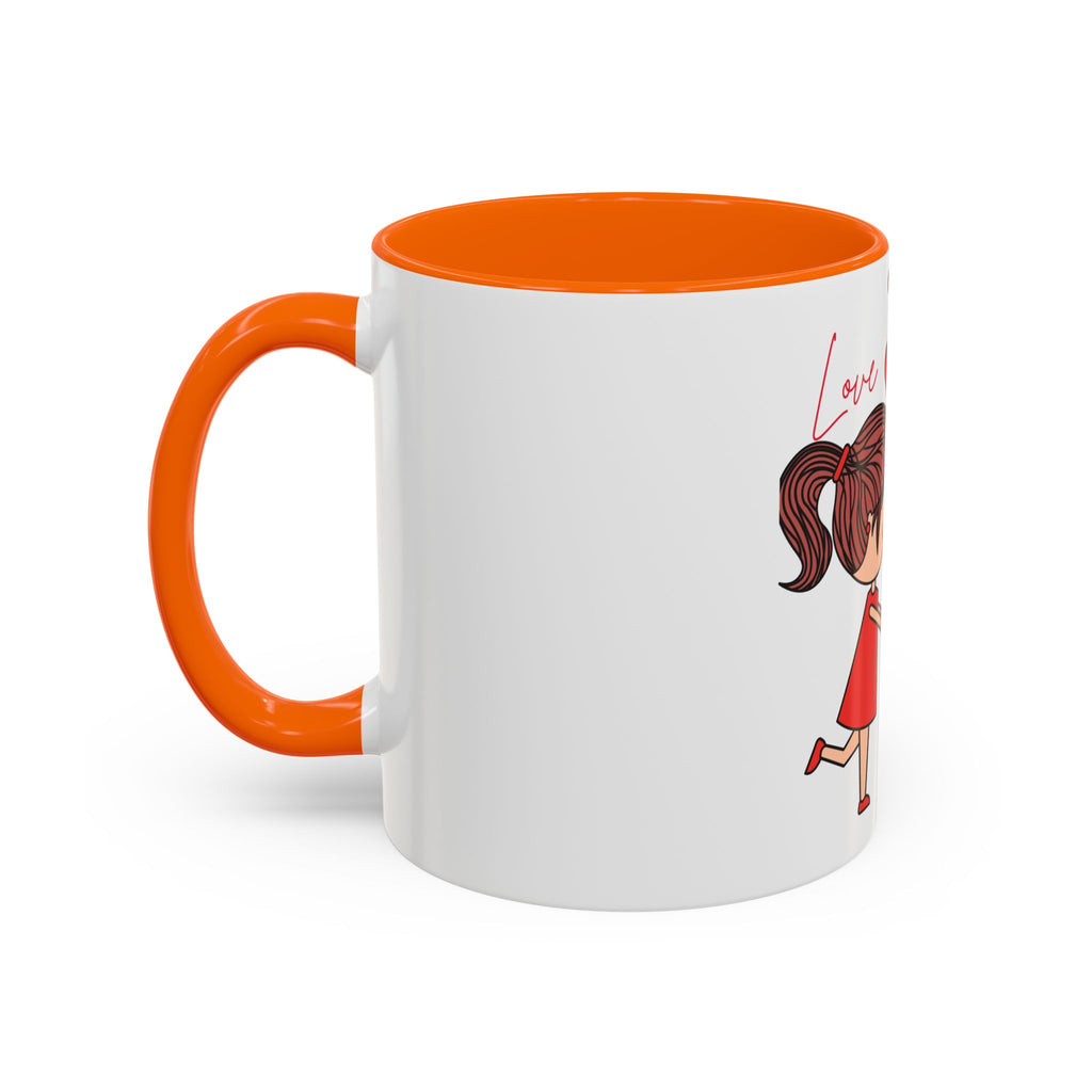 Love Couple Accent Coffee Mug — Cute Romantic Cartoon Mug (11/15oz)