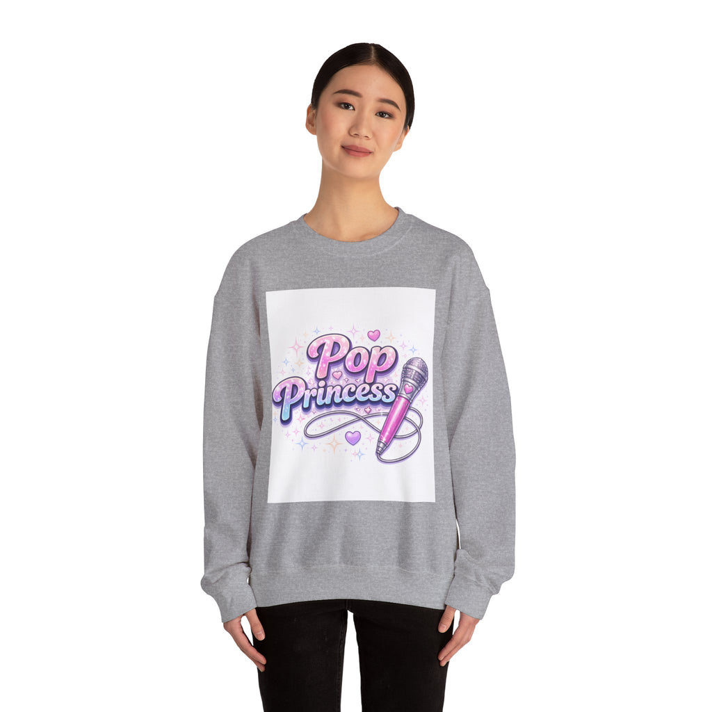 Pop Princess Sweatshirt — Cute Pink Microphone Graphic Crewneck