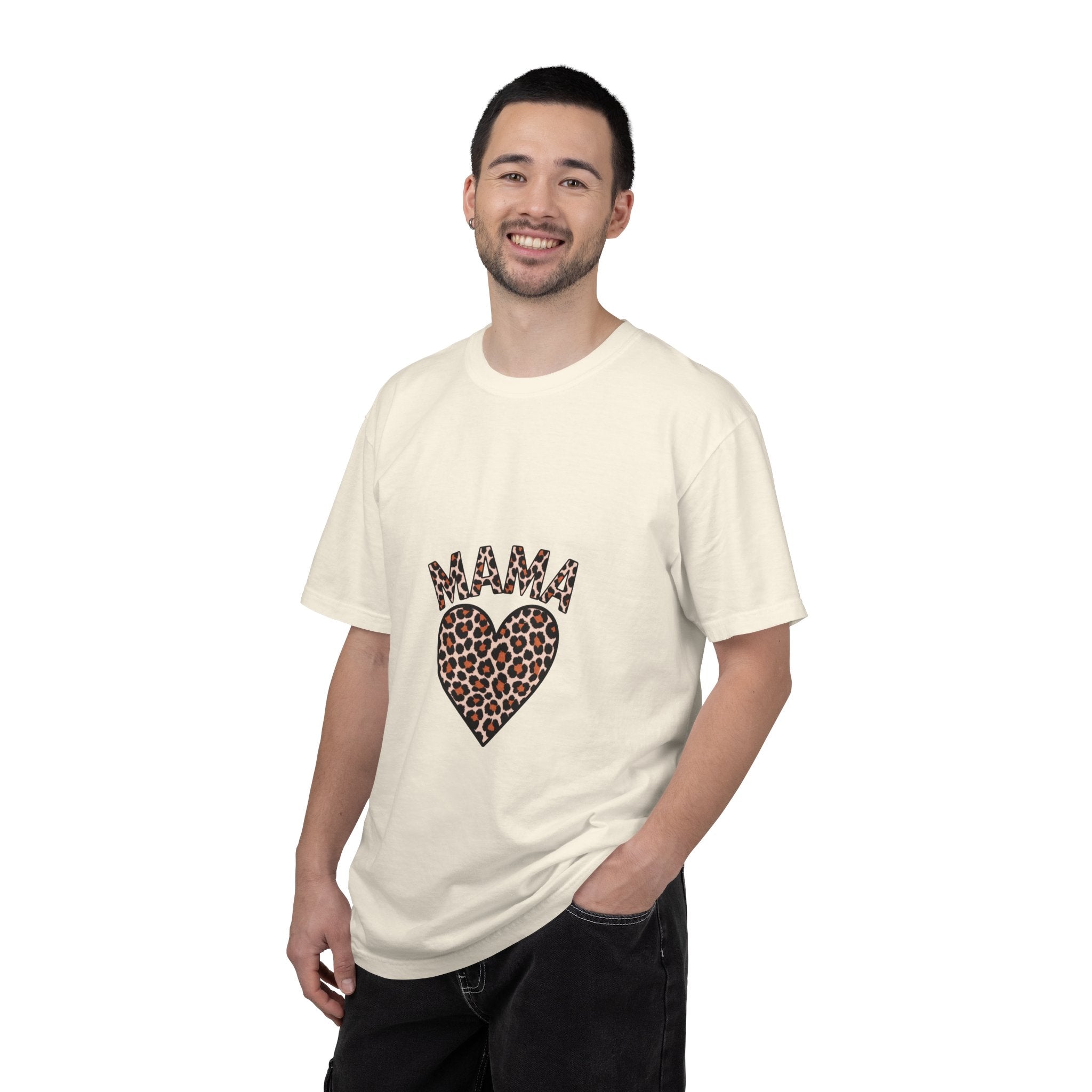 Mama Leopard Heart T-Shirt — Women's Mom Tee for Mother's Day & Everyday