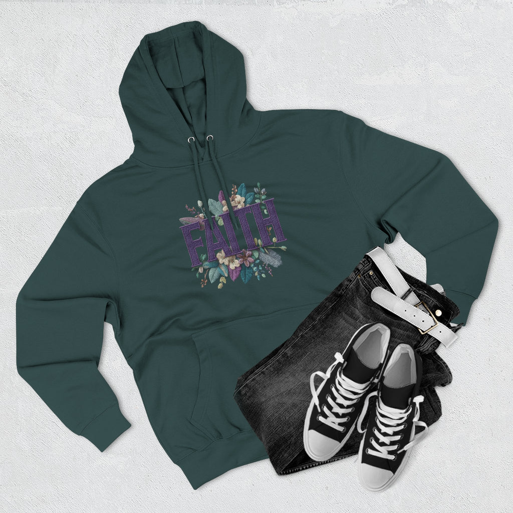 Faith Floral Hoodie — Inspirational Christian Pullover