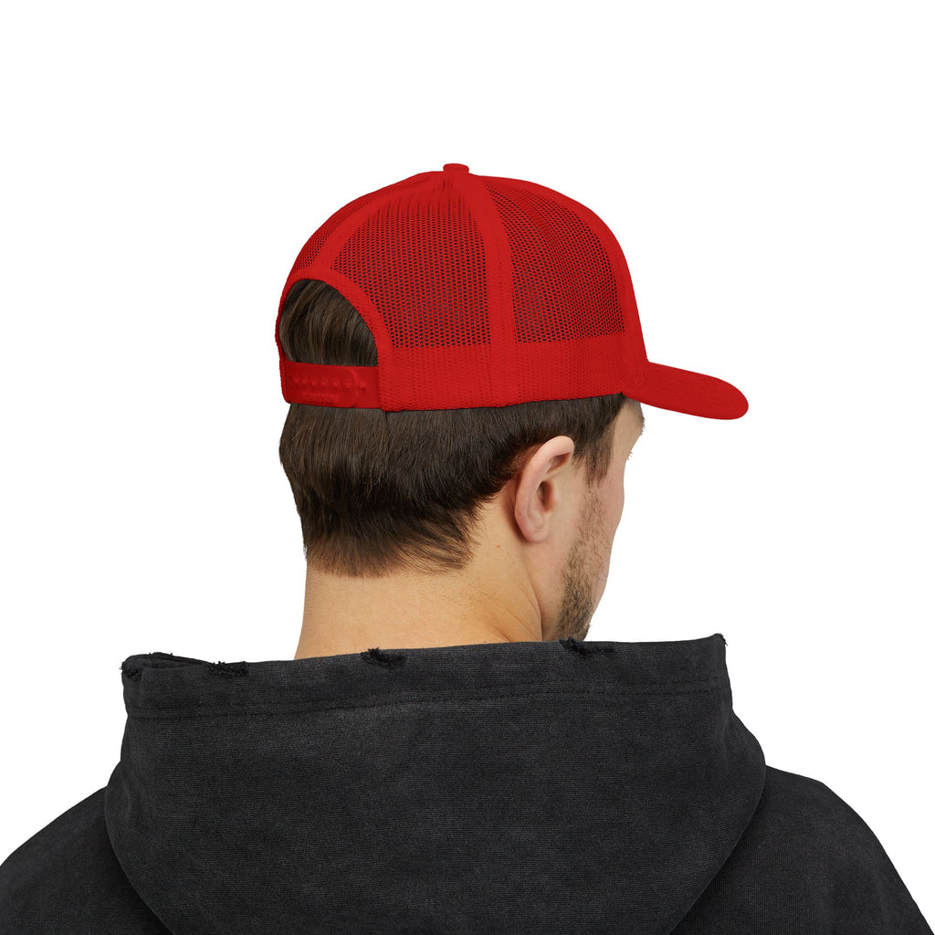Arrow Cross Trucker Cap — Rustic Tribal Arrow Snapback Hat