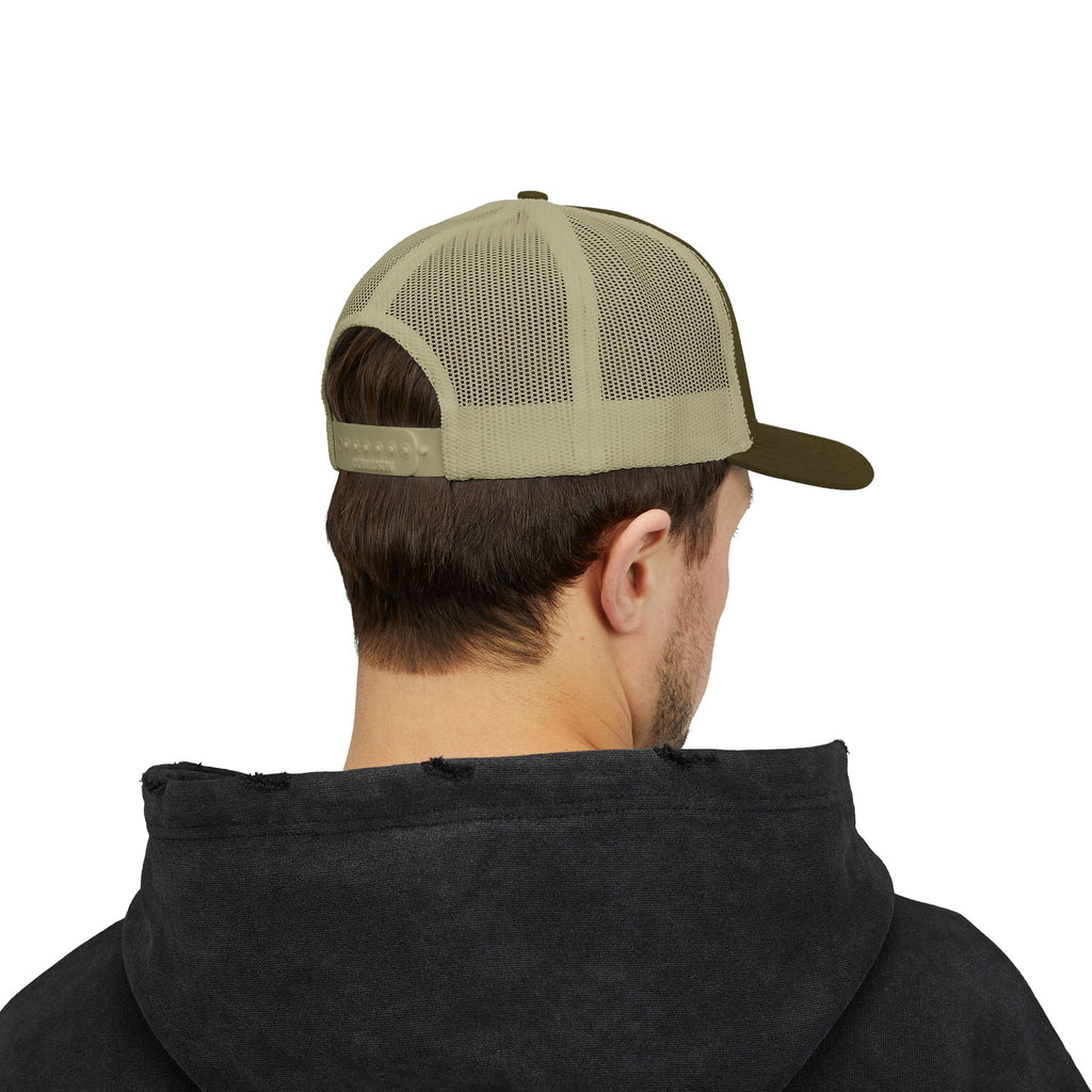 Arrow Cross Trucker Cap — Rustic Tribal Arrow Snapback Hat