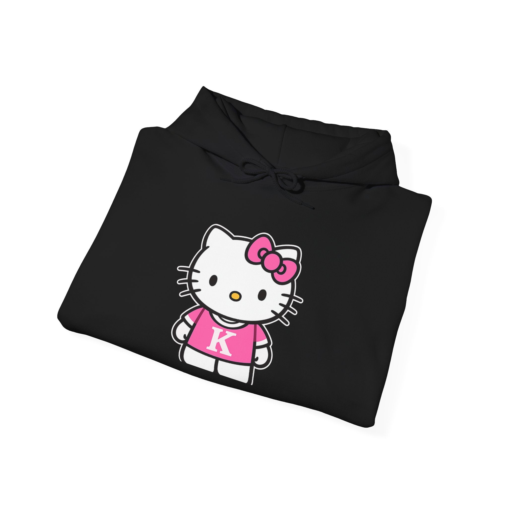 Hello Kitty 'K' Pink Bow Hoodie — Cute Kawaii White Pullover