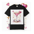 Sparkling Pink Martini T-Shirt — Glitter Cocktail Graphic Tee