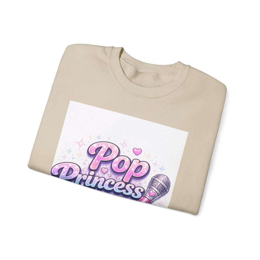 Pop Princess Sweatshirt — Cute Pink Microphone Graphic Crewneck