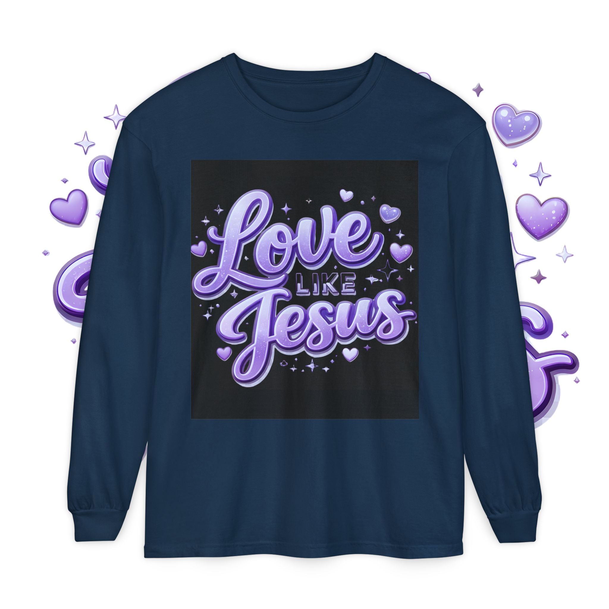 Love Like Jesus Long Sleeve Tee — Christian Faith Graphic Shirt