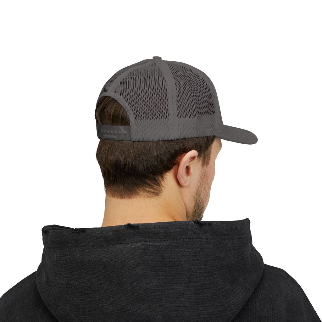 Arrow Cross Trucker Cap — Rustic Tribal Arrow Snapback Hat