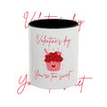 Valentine's Day Mug - "You're Too Sweet" Cup with Heart Cupcake Design