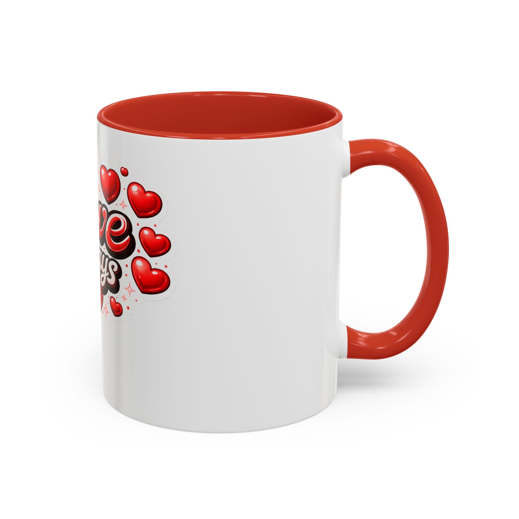 Love Always Coffee Mug — Romantic Heart Accent Mug (11/15oz)