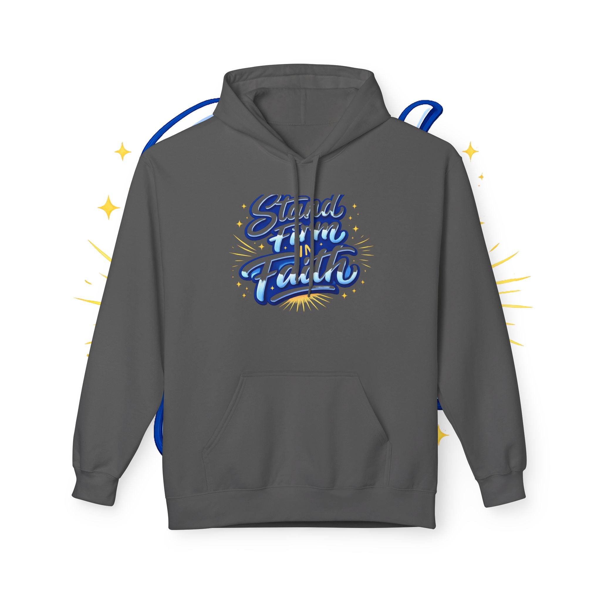 Stand Firm Faith Hoodie — Inspirational Christian Script Pullover