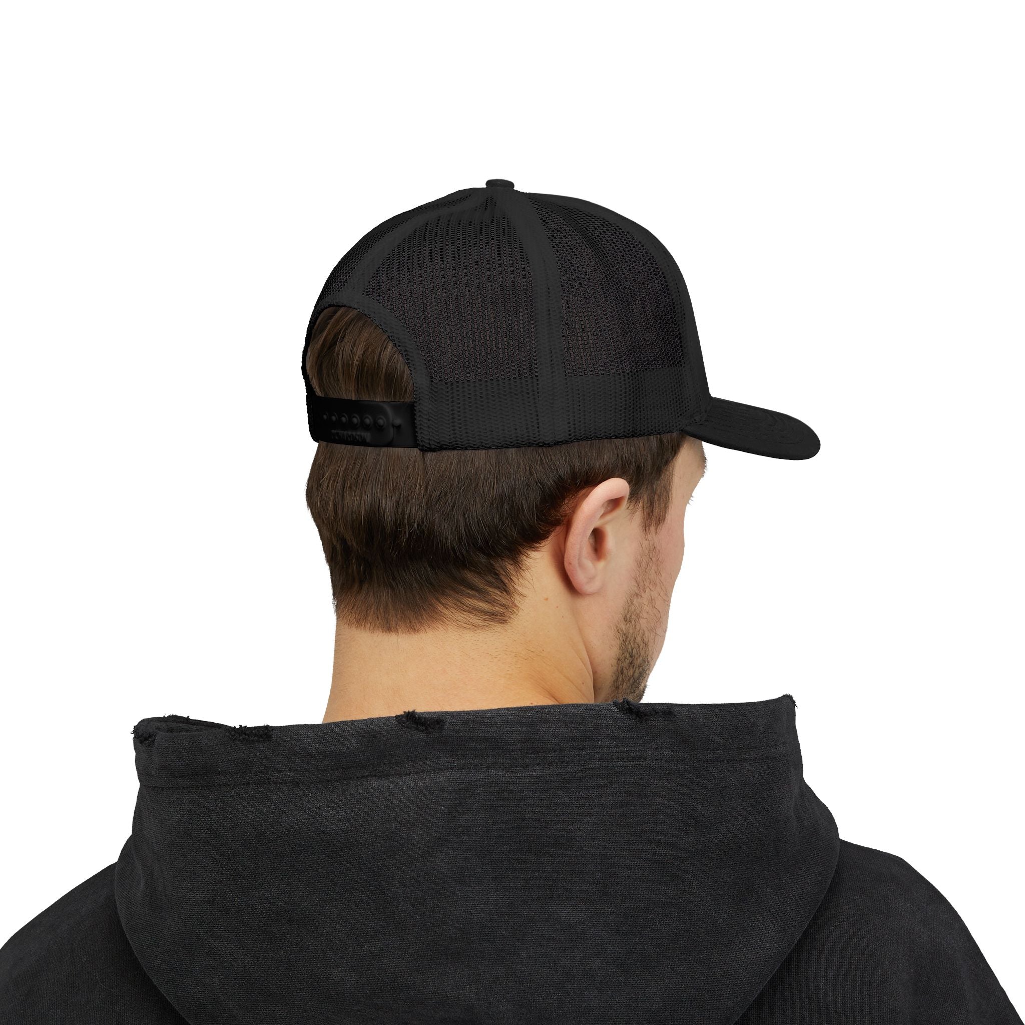 Arrow Cross Trucker Cap — Rustic Tribal Arrow Snapback Hat
