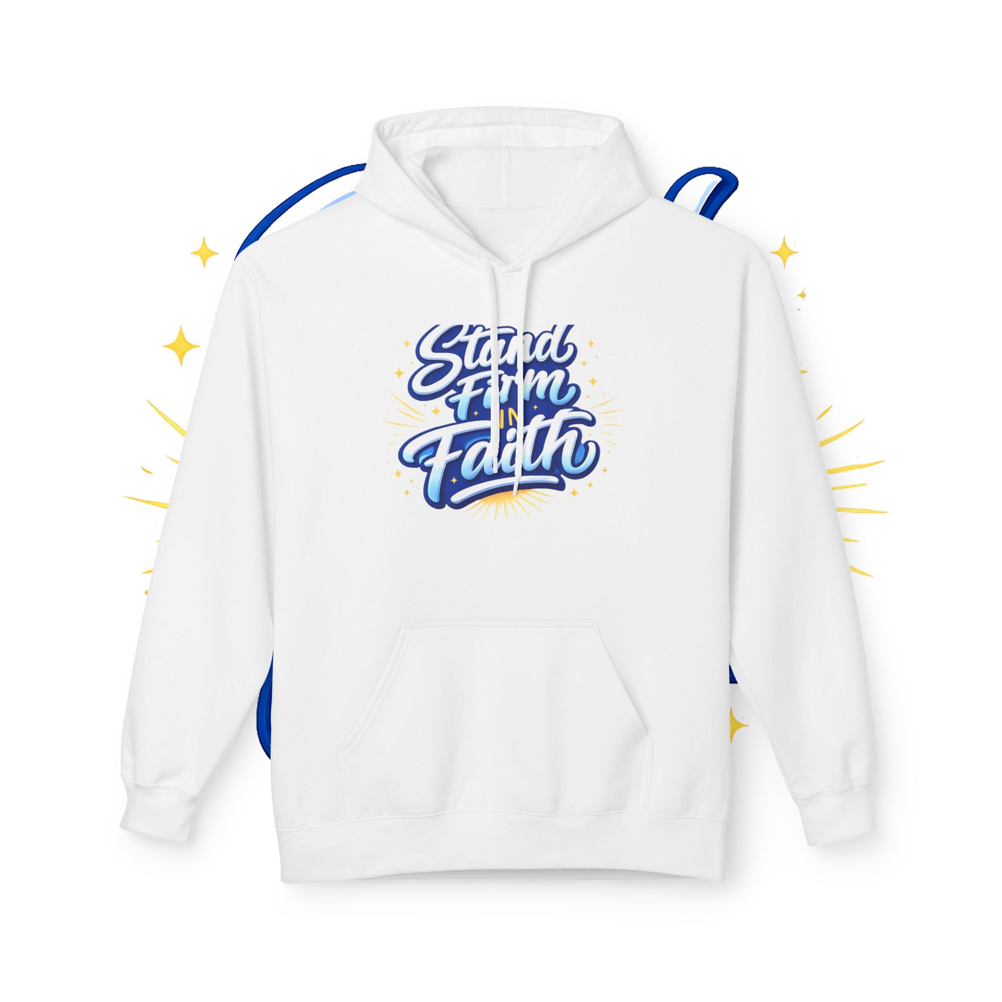 Stand Firm Faith Hoodie — Inspirational Christian Script Pullover