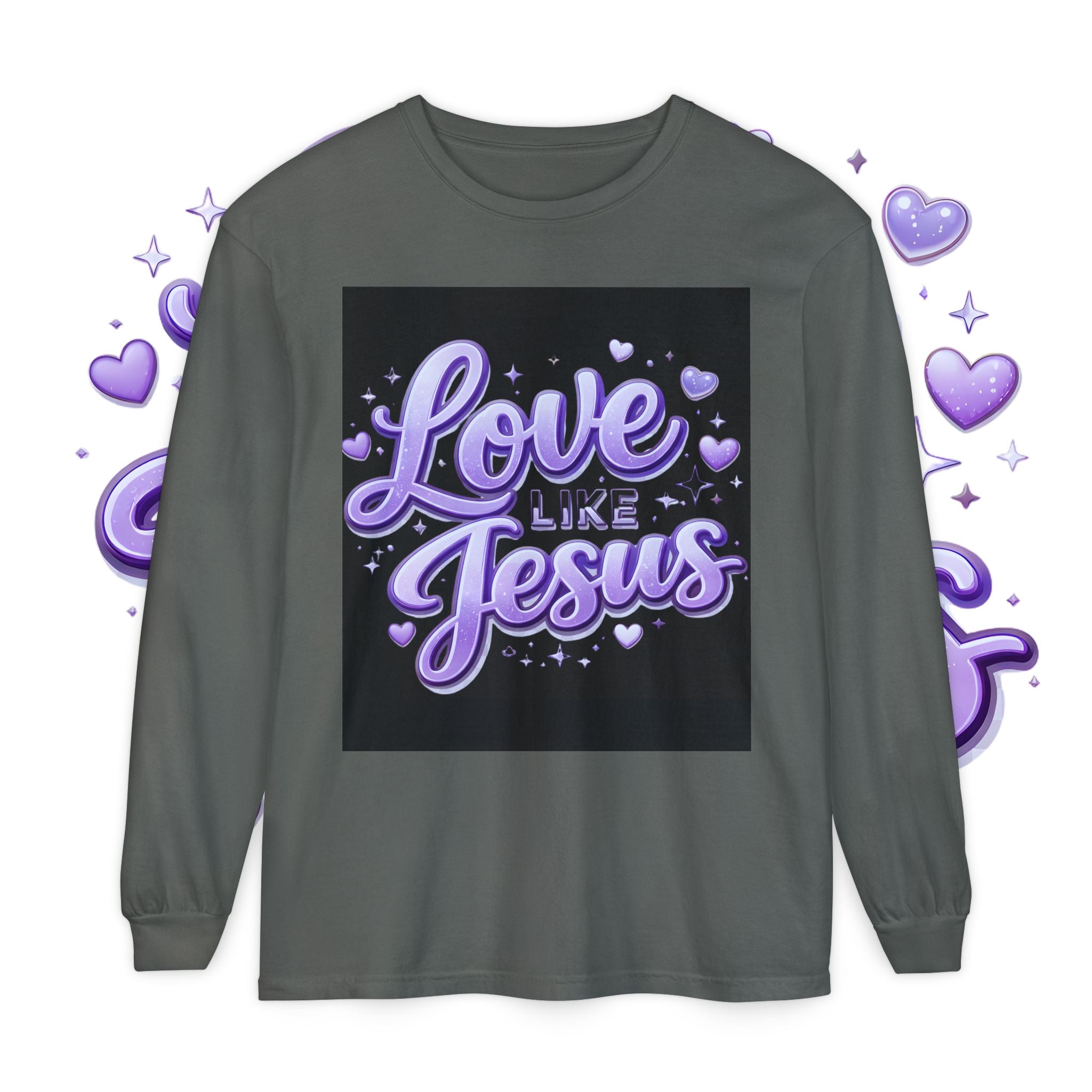 Love Like Jesus Long Sleeve Tee — Christian Faith Graphic Shirt