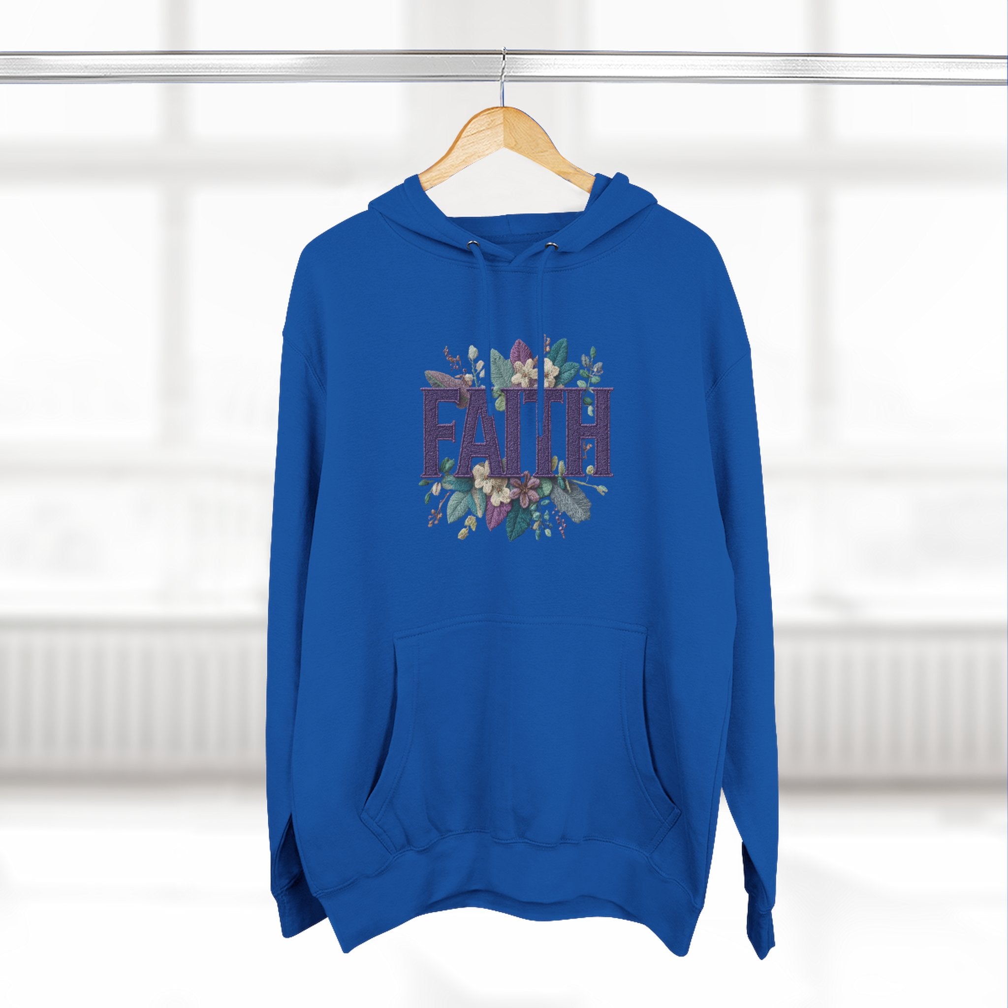 Faith Floral Hoodie — Inspirational Christian Pullover