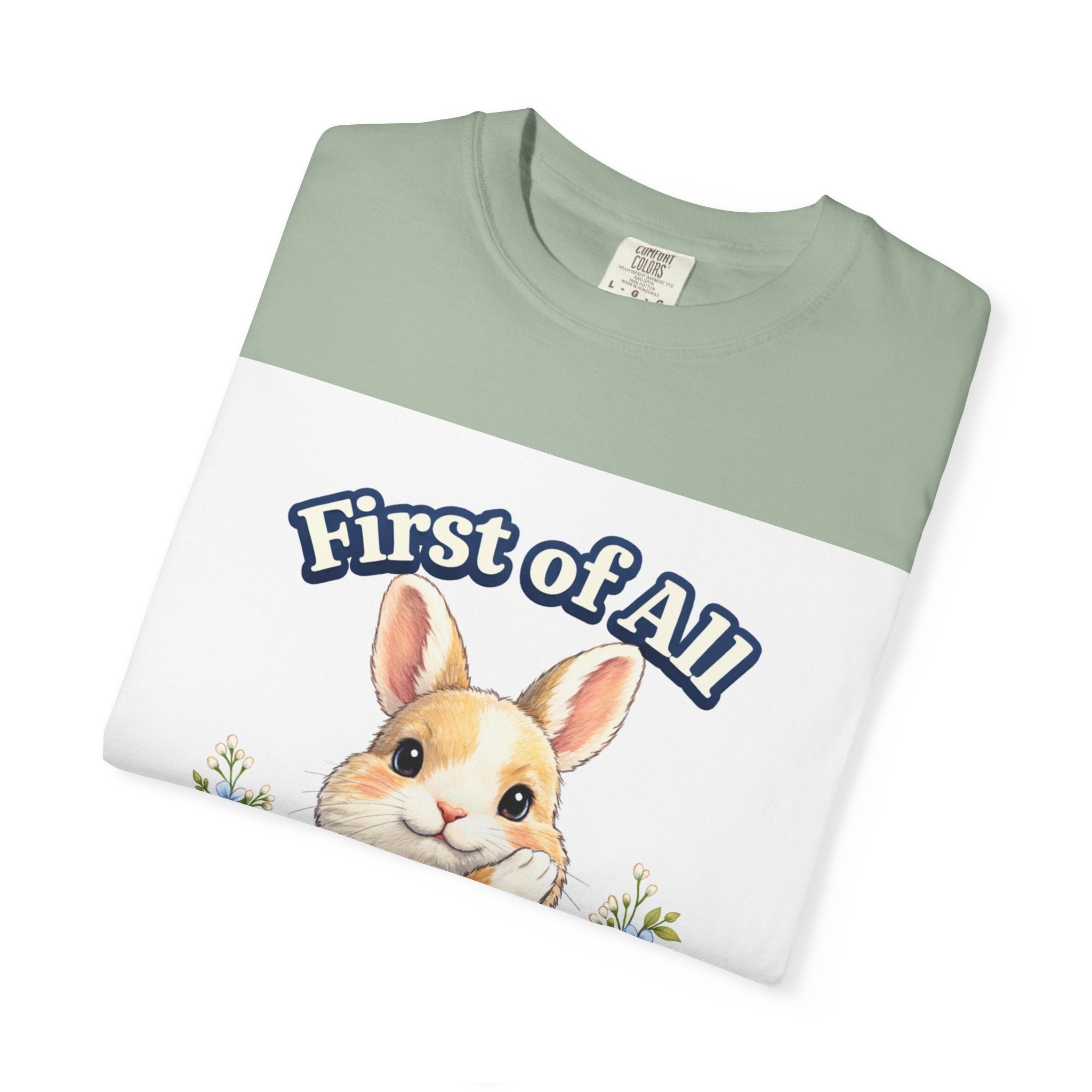 Bunny Graphic T-Shirt — "First of All I’m a Delight" Cute Rabbit Tee