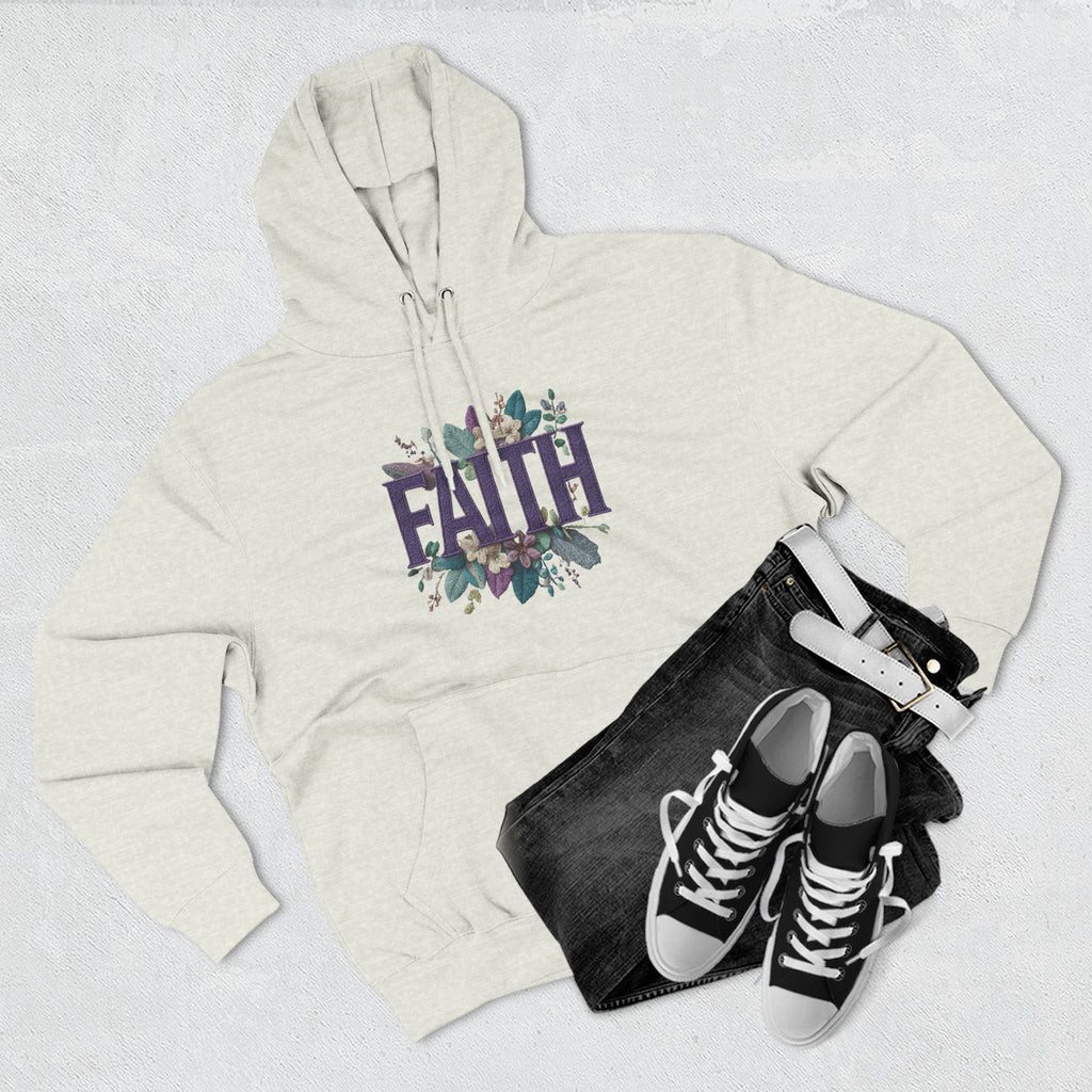 Faith Floral Hoodie — Inspirational Christian Pullover
