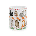 Autumn Cats Ceramic Mug — Cute Cat Pattern Coffee Cup (11oz & 15oz)