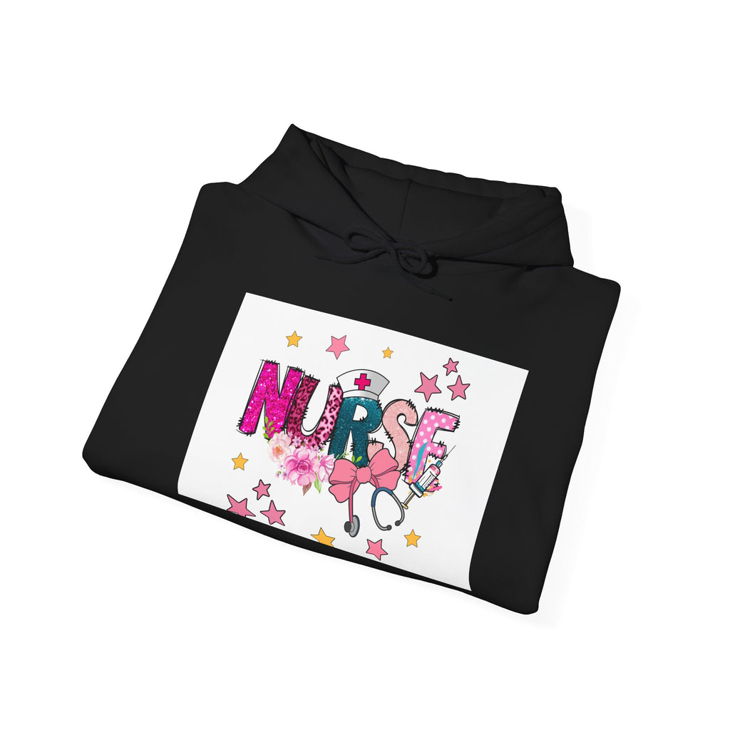 Nurse Stethoscope Stars Hoodie — Cute Floral Nursing Appreciation Gift