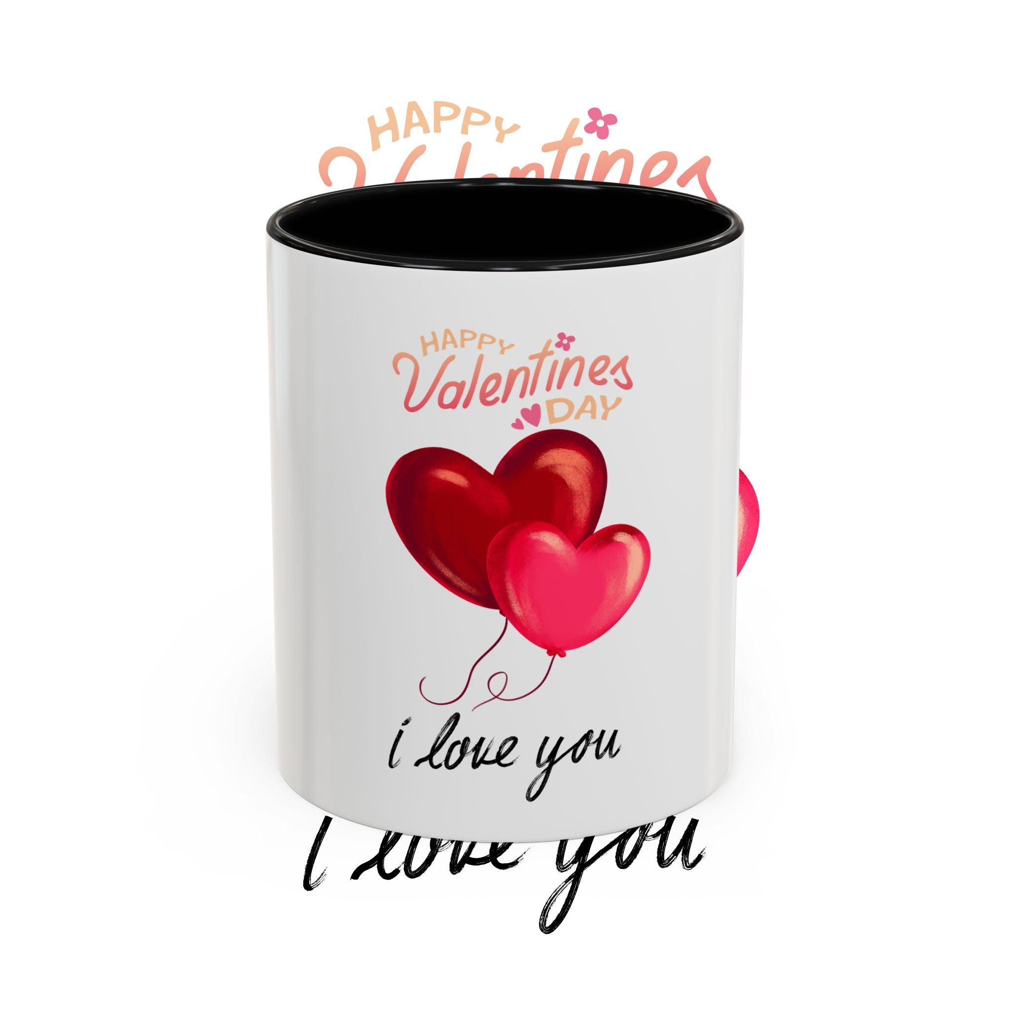Valentine’s Day 'I Love You' Heart Balloon Accent Coffee Mug