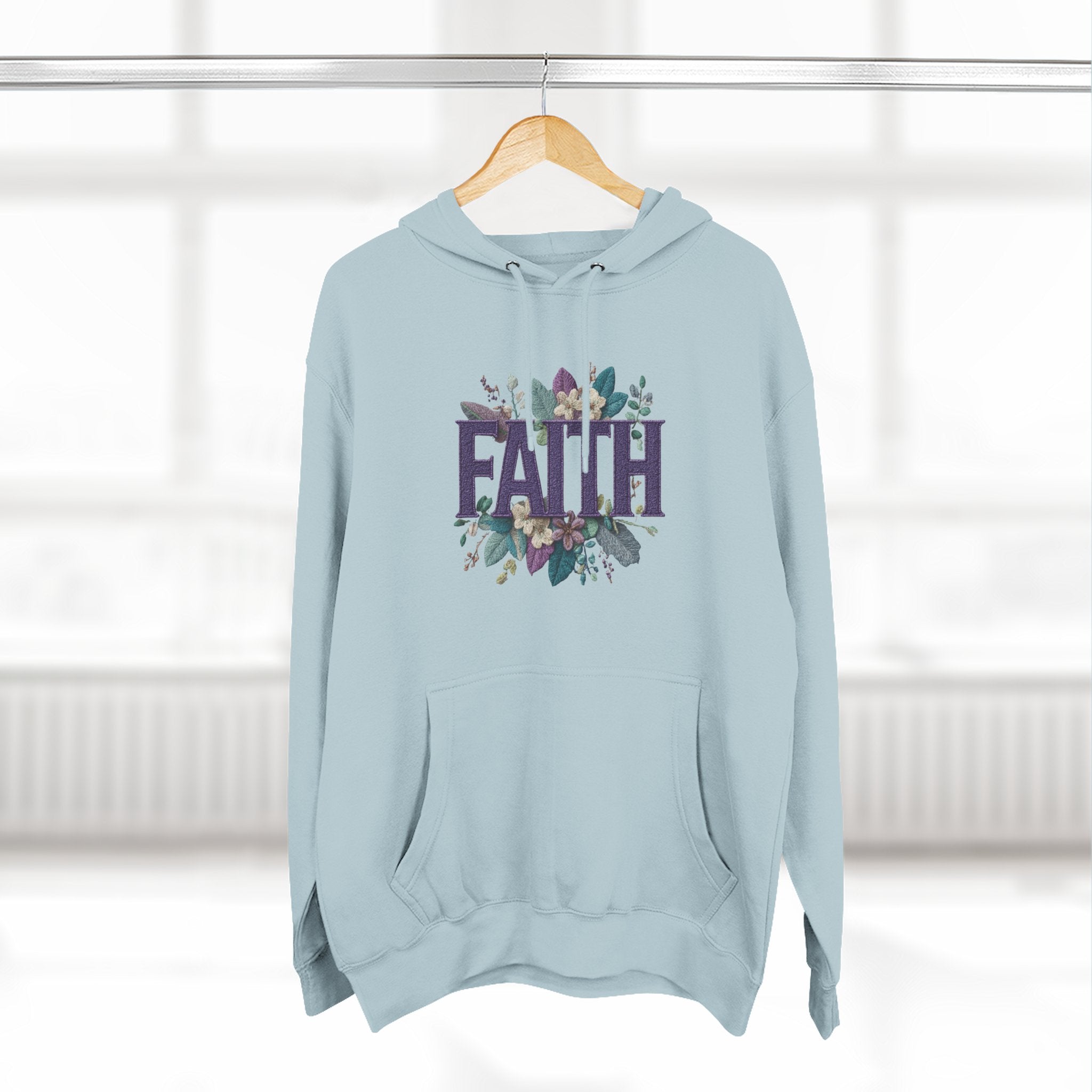 Faith Floral Hoodie — Inspirational Christian Pullover