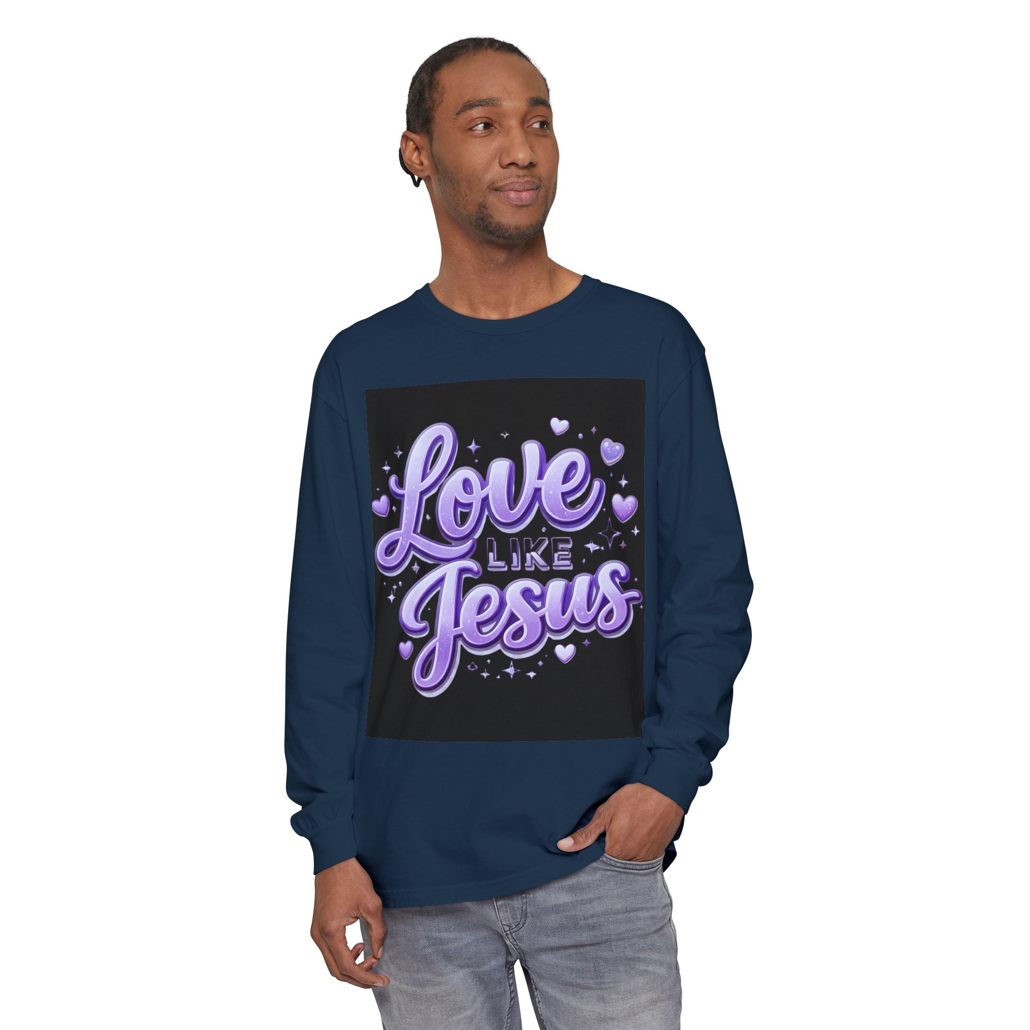 Love Like Jesus Long Sleeve Tee — Christian Faith Graphic Shirt