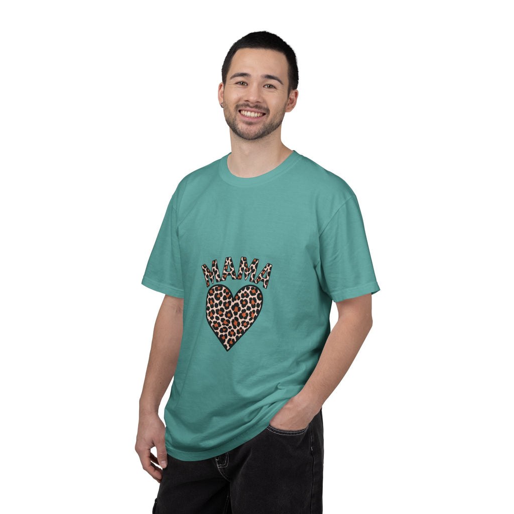 Mama Leopard Heart T-Shirt — Women's Mom Tee for Mother's Day & Everyday