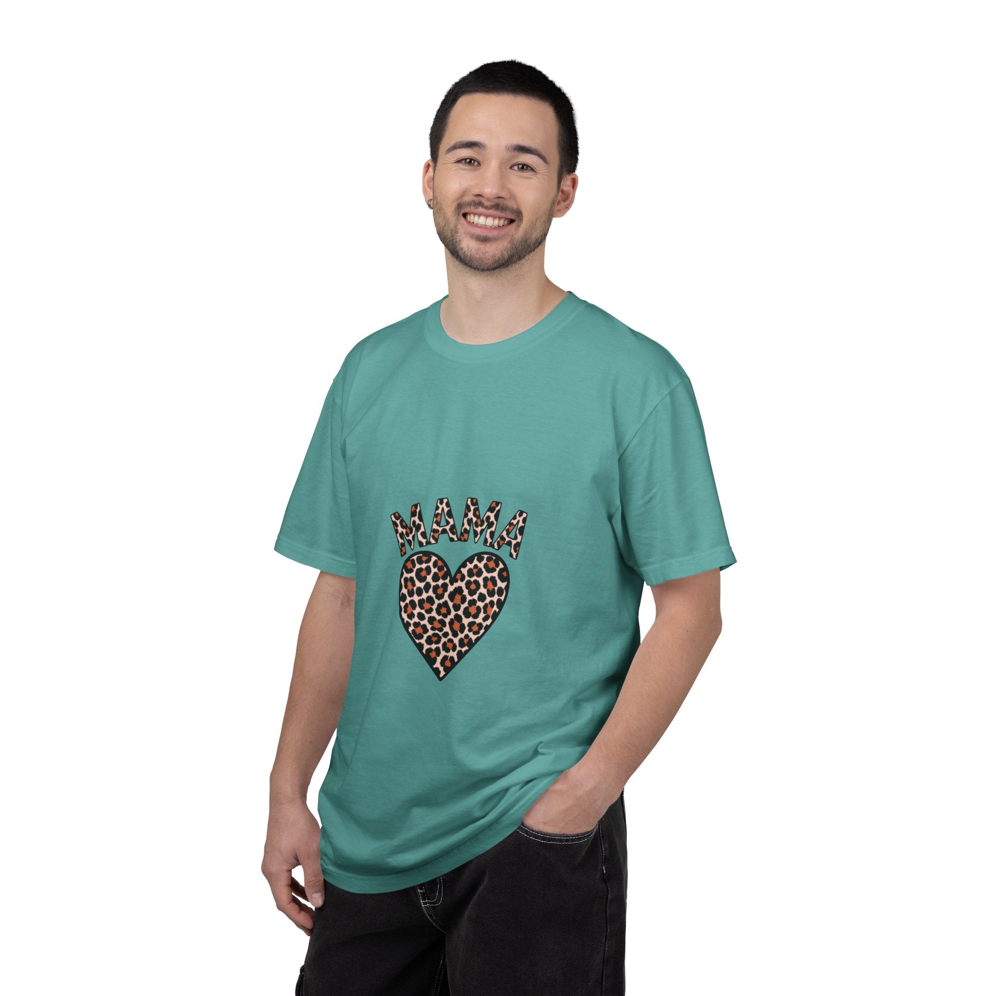 Mama Leopard Heart T-Shirt — Women's Mom Tee for Mother's Day & Everyday