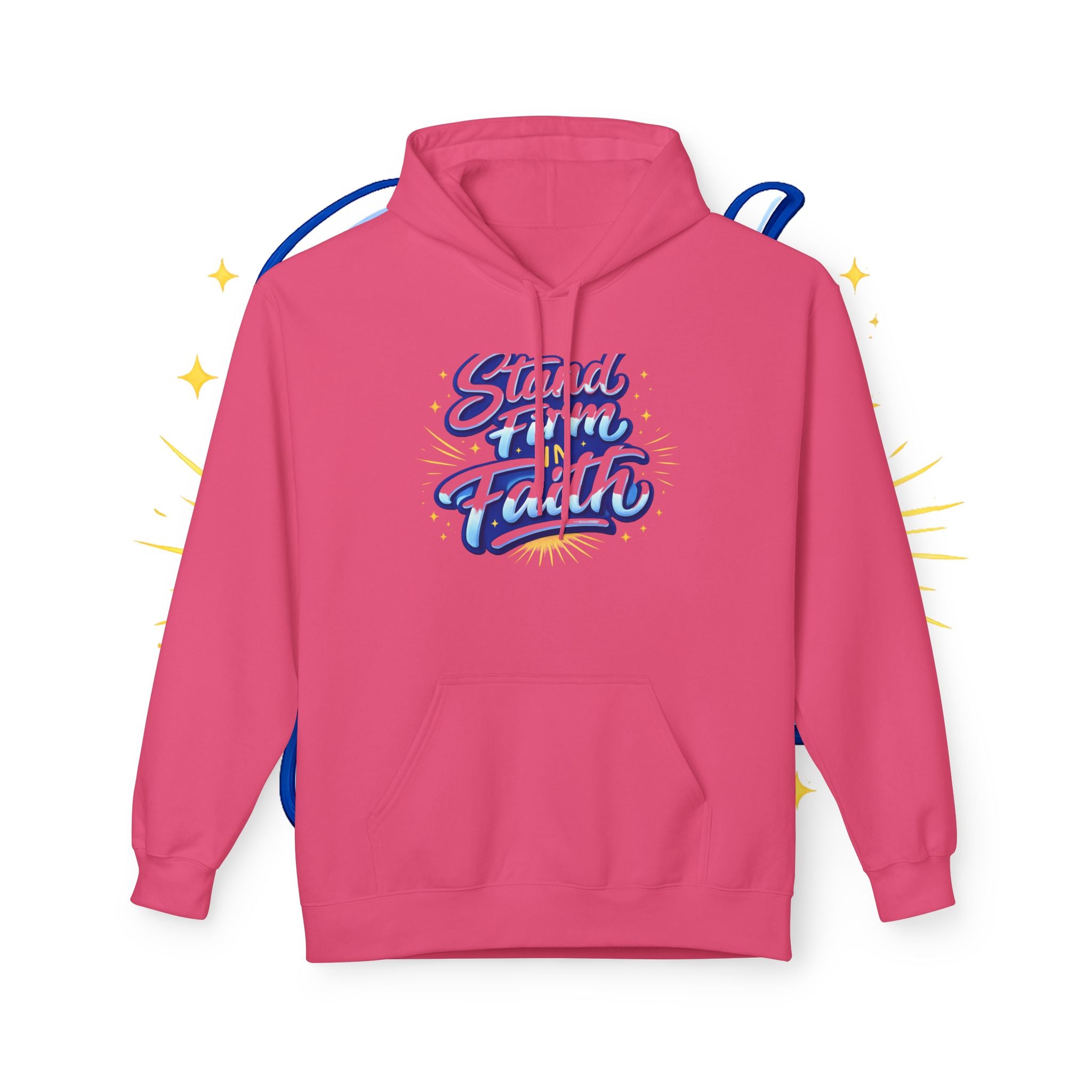 Stand Firm Faith Hoodie — Inspirational Christian Script Pullover