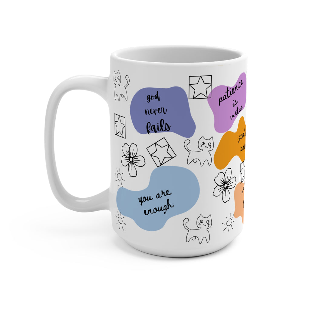Inspirational Scripture Quote 15oz Mug — 'God is the Answer' Prayer & Encouragement Coffee Cup