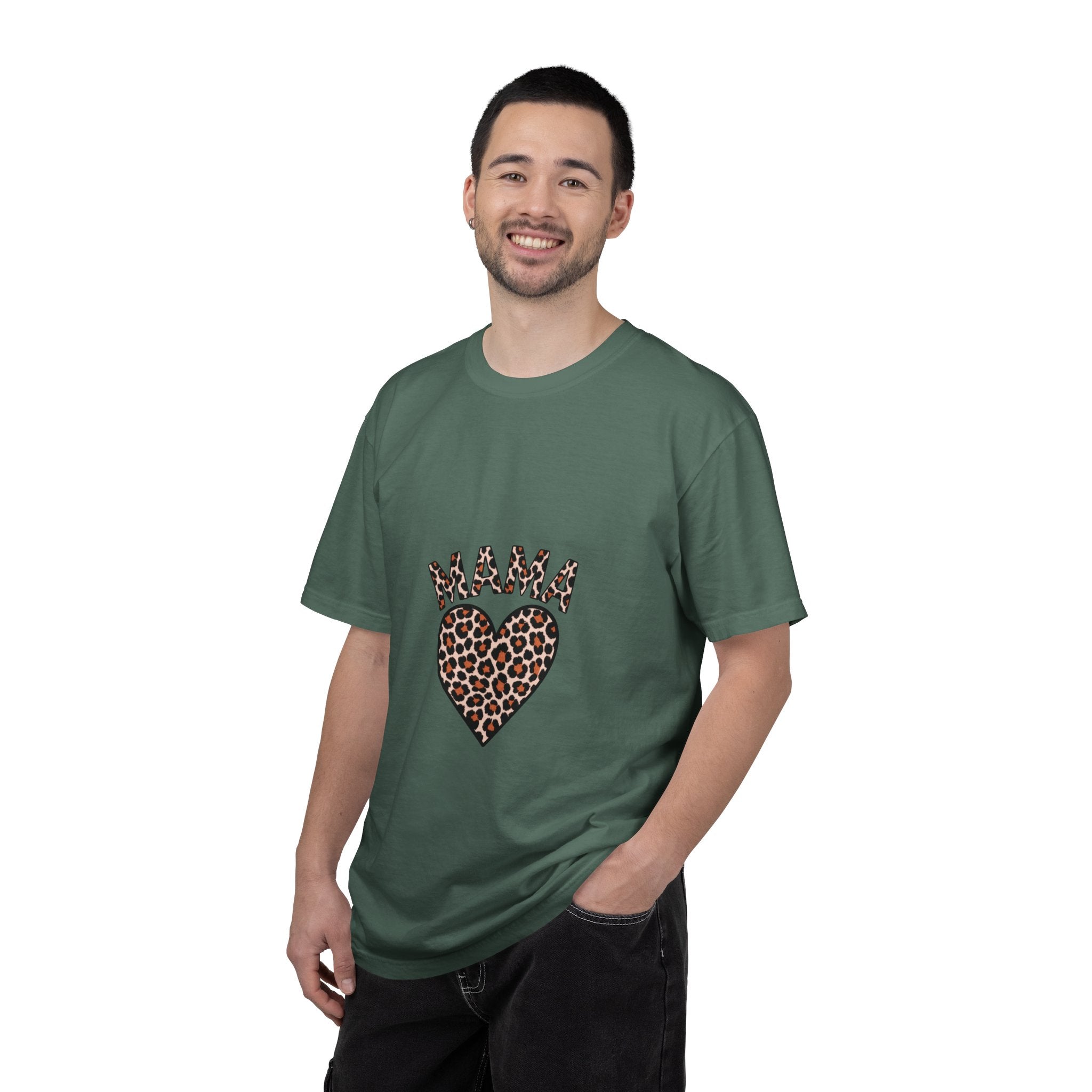 Mama Leopard Heart T-Shirt — Women's Mom Tee for Mother's Day & Everyday