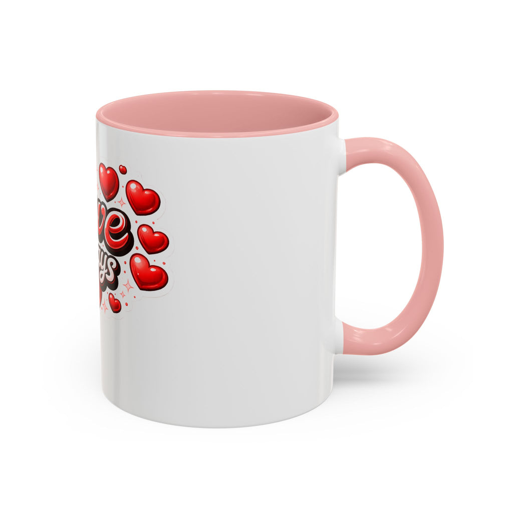 Love Always Coffee Mug — Romantic Heart Accent Mug (11/15oz)