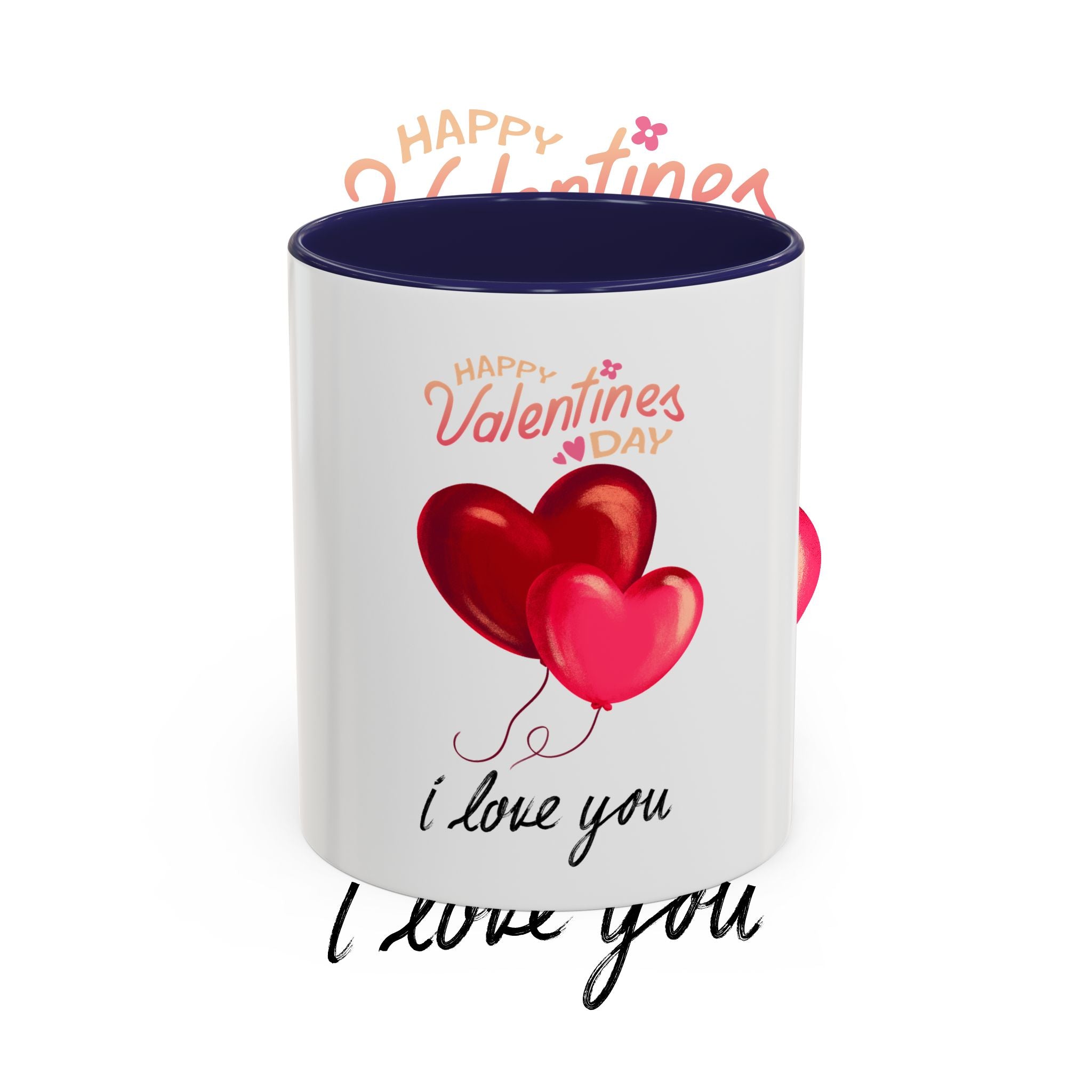 Valentine’s Day 'I Love You' Heart Balloon Accent Coffee Mug