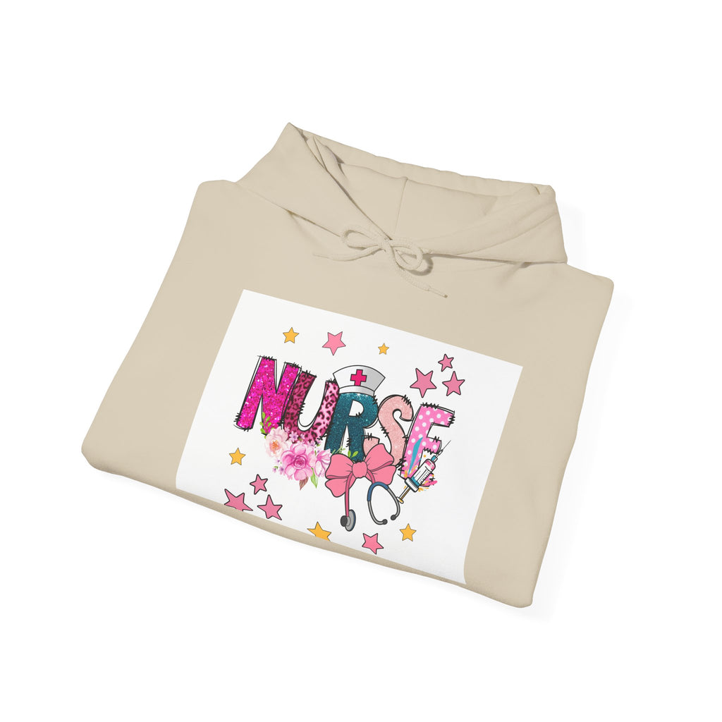 Nurse Stethoscope Stars Hoodie — Cute Floral Nursing Appreciation Gift