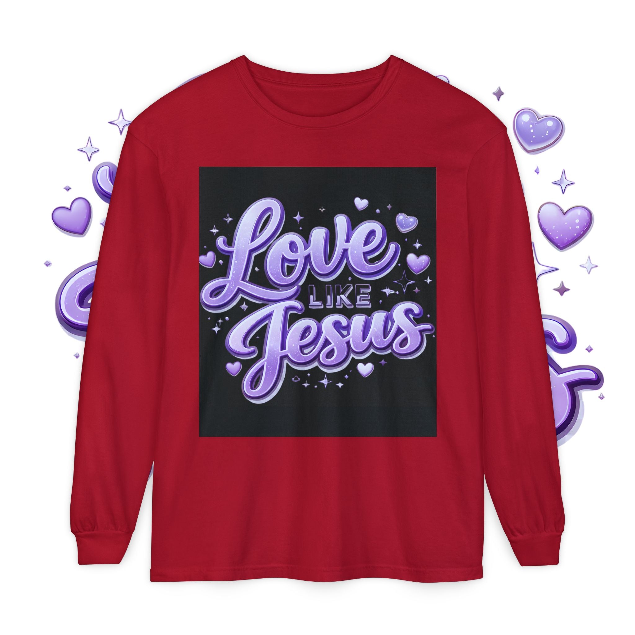 Love Like Jesus Long Sleeve Tee — Christian Faith Graphic Shirt