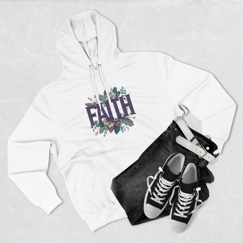 Faith Floral Hoodie — Inspirational Christian Pullover