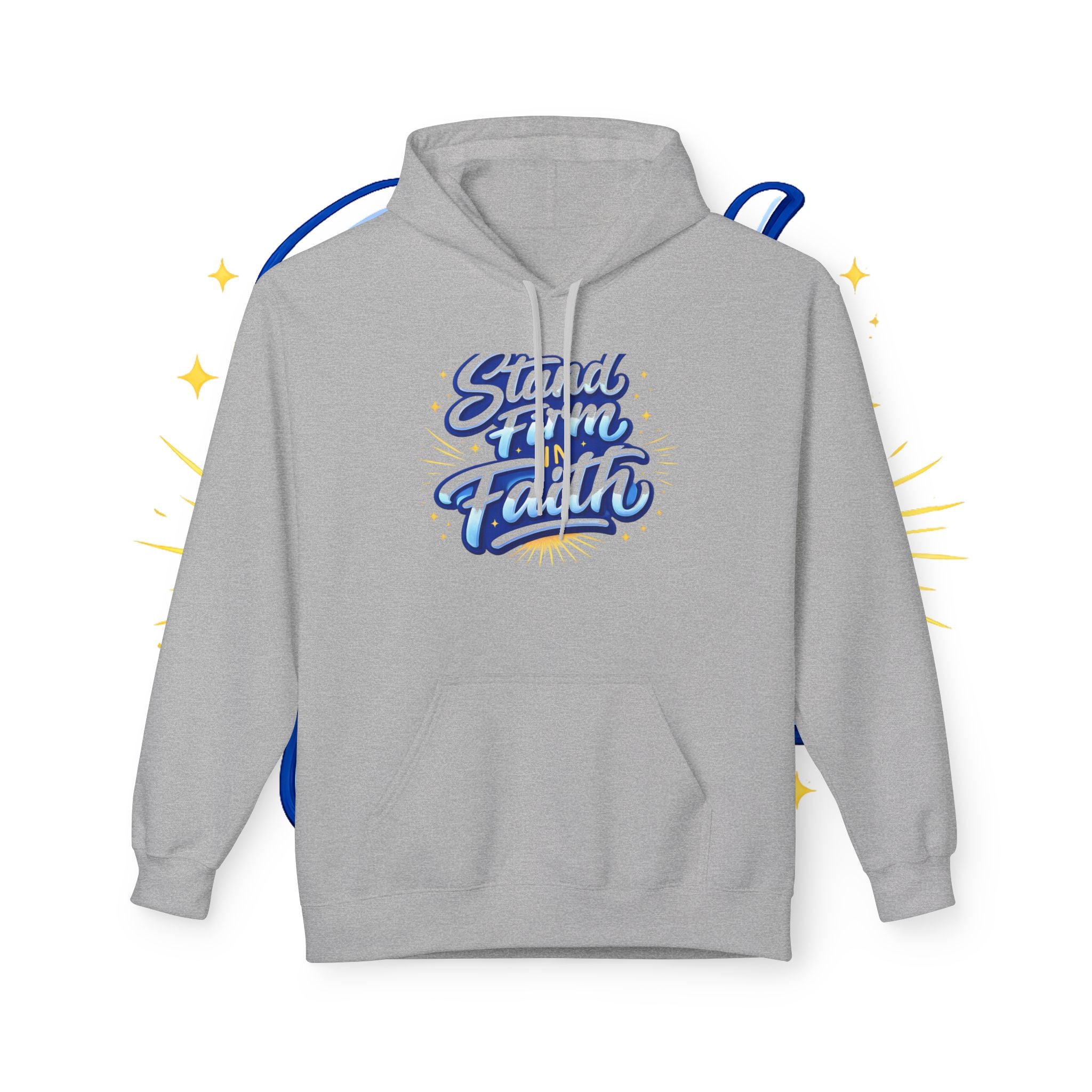 Stand Firm Faith Hoodie — Inspirational Christian Script Pullover
