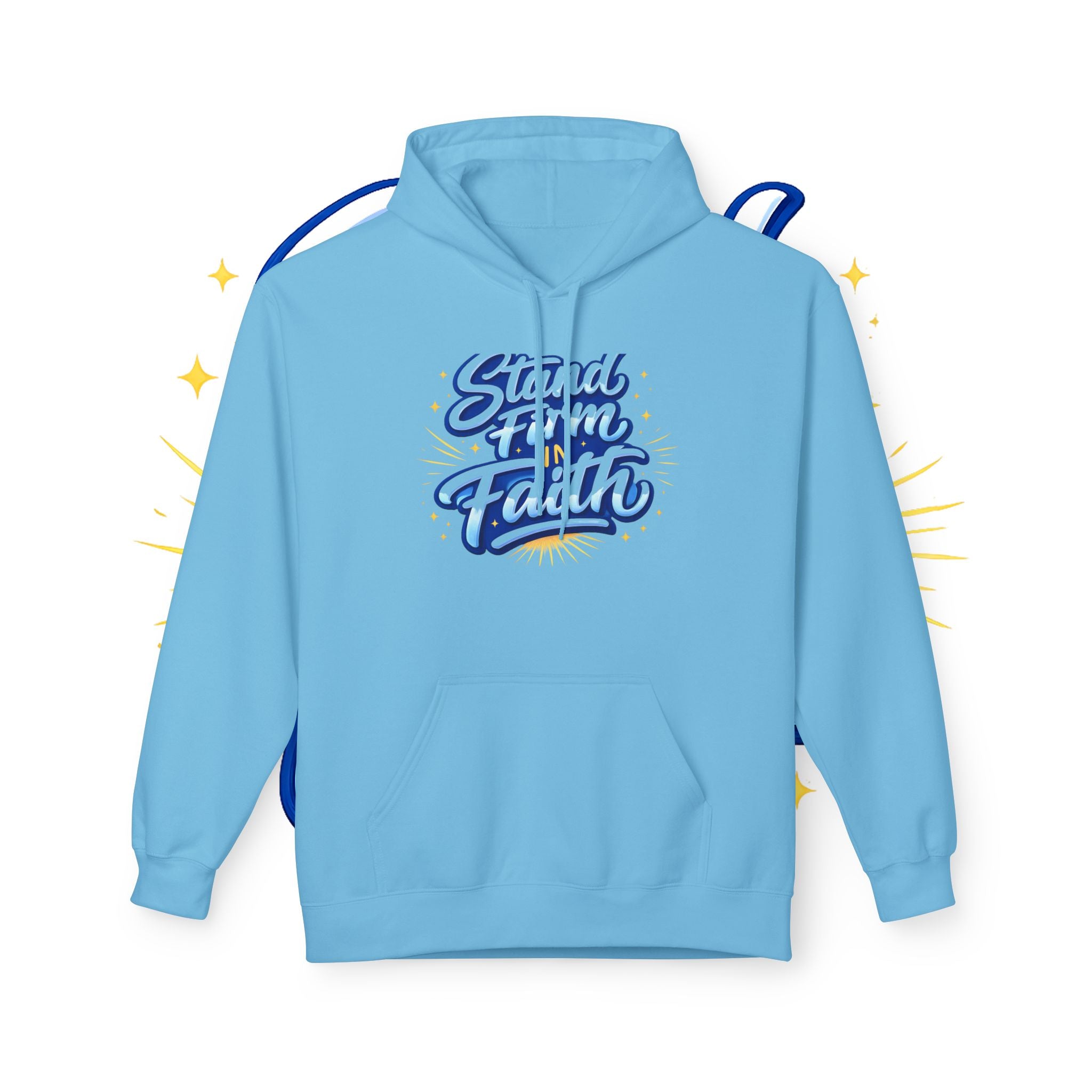 Stand Firm Faith Hoodie — Inspirational Christian Script Pullover