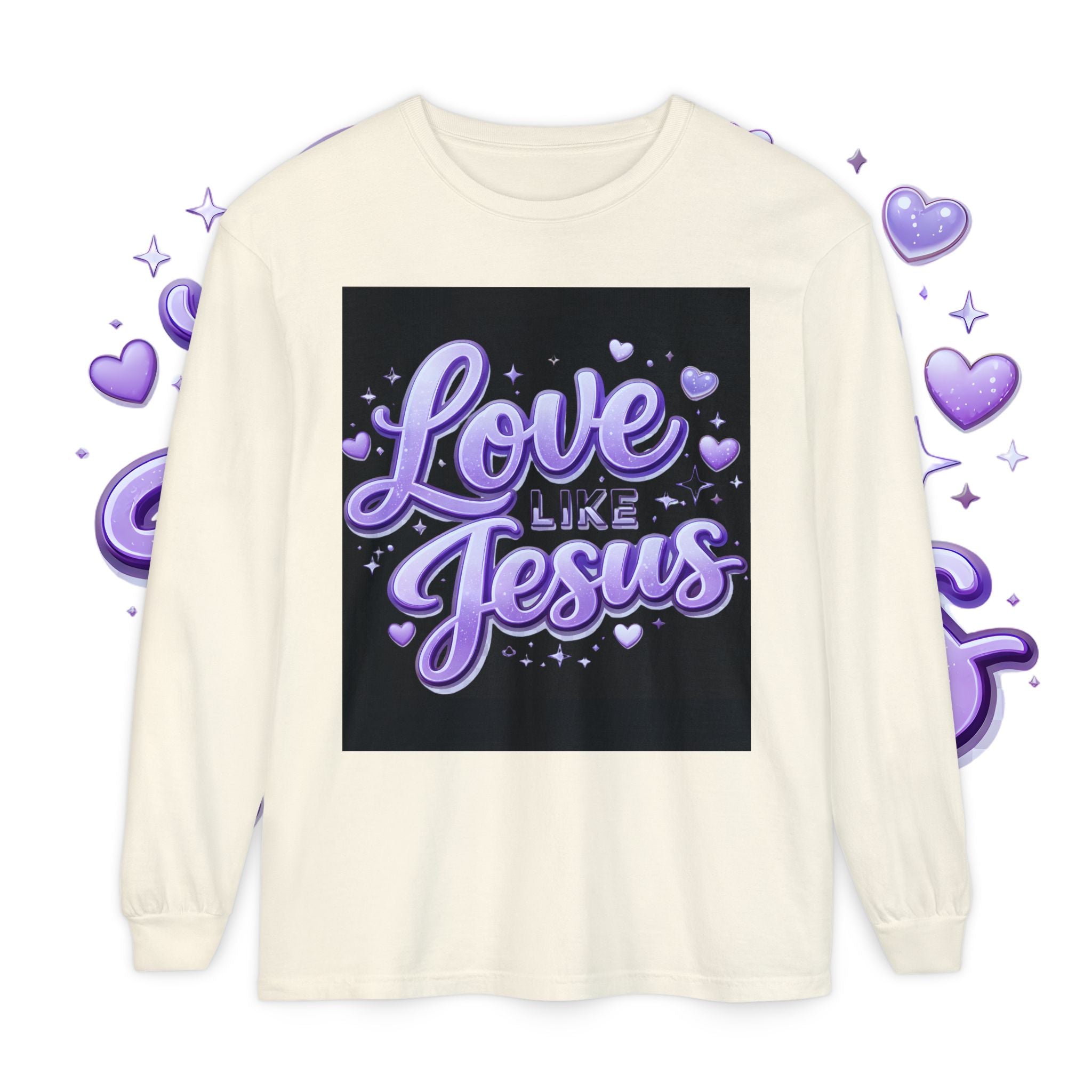 Love Like Jesus Long Sleeve Tee — Christian Faith Graphic Shirt