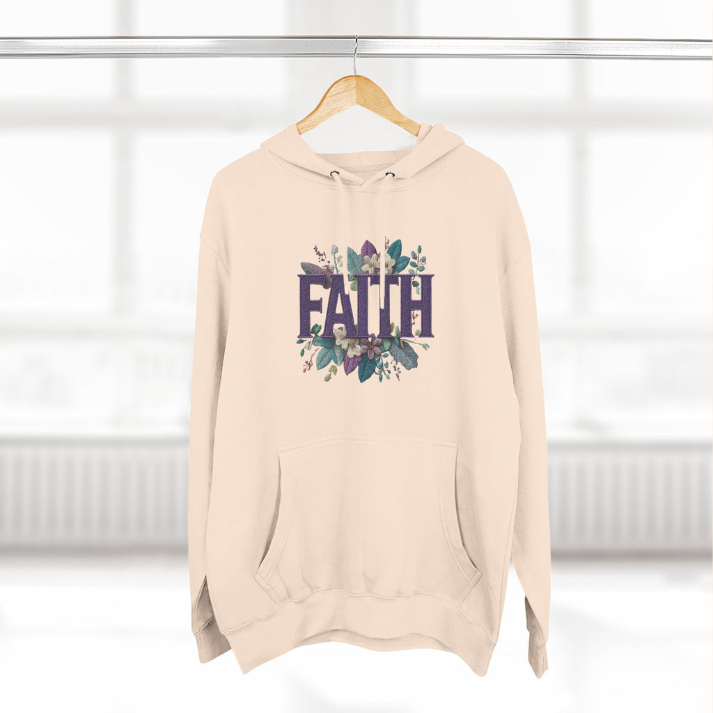Faith Floral Hoodie — Inspirational Christian Pullover