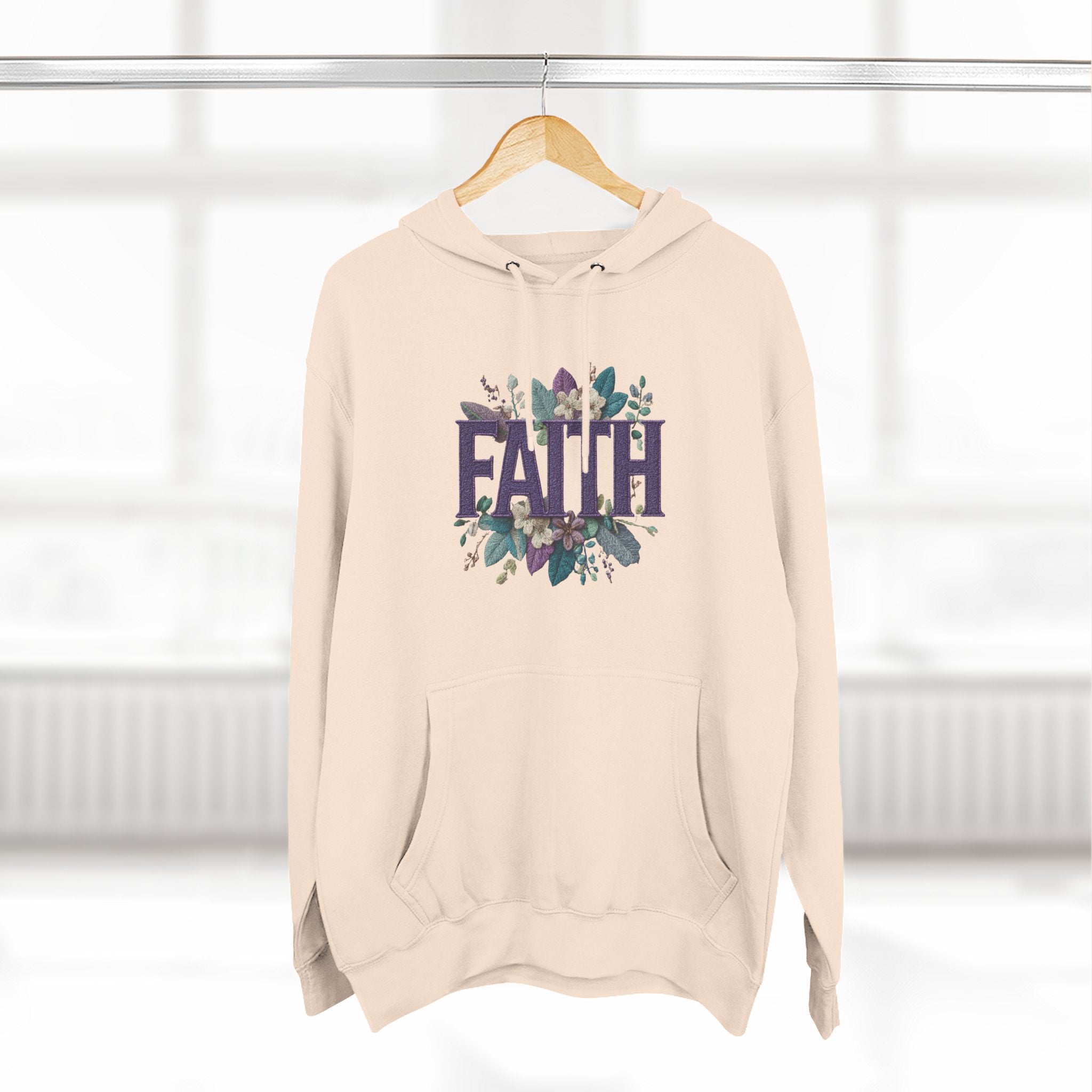 Faith Floral Hoodie — Inspirational Christian Pullover