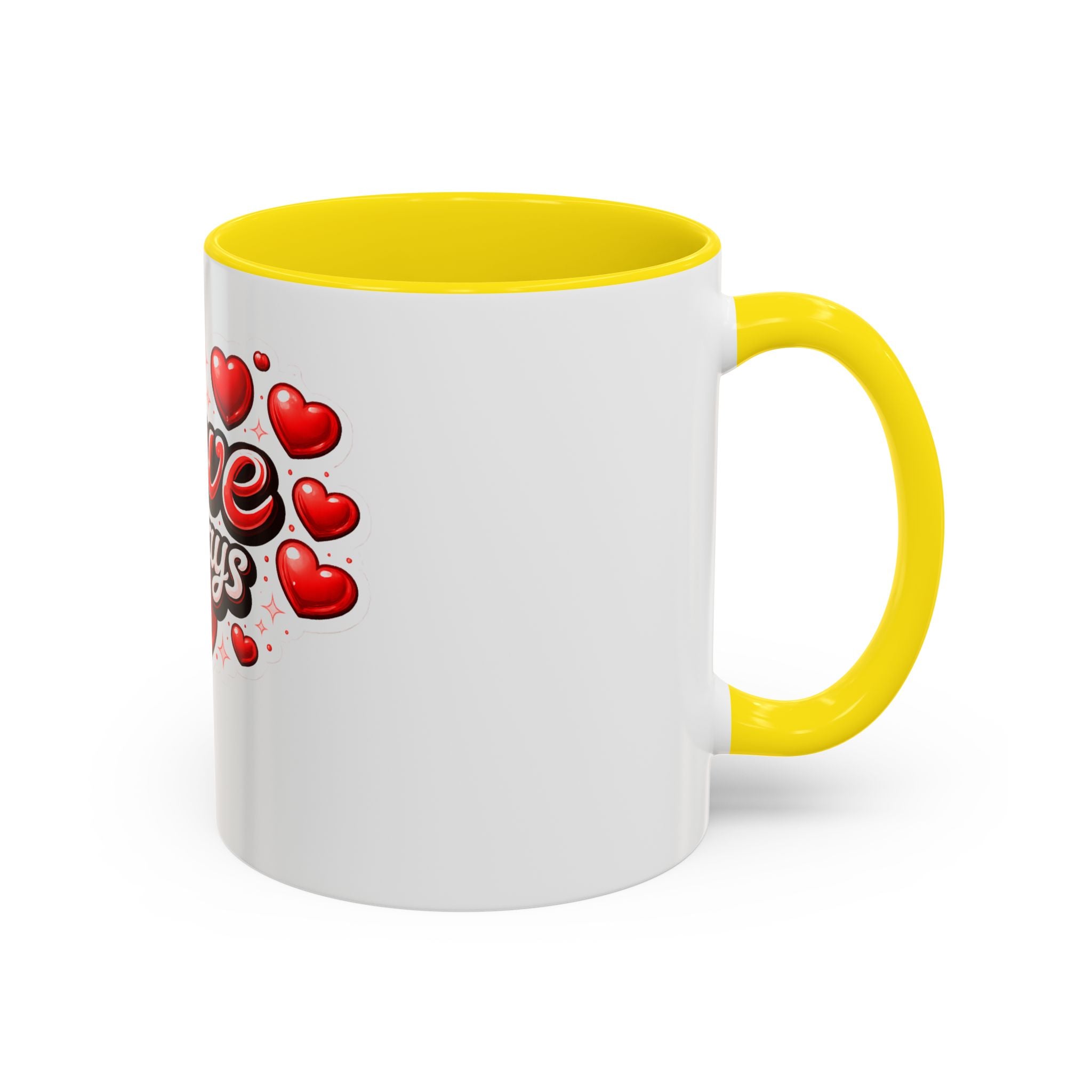 Love Always Coffee Mug — Romantic Heart Accent Mug (11/15oz)