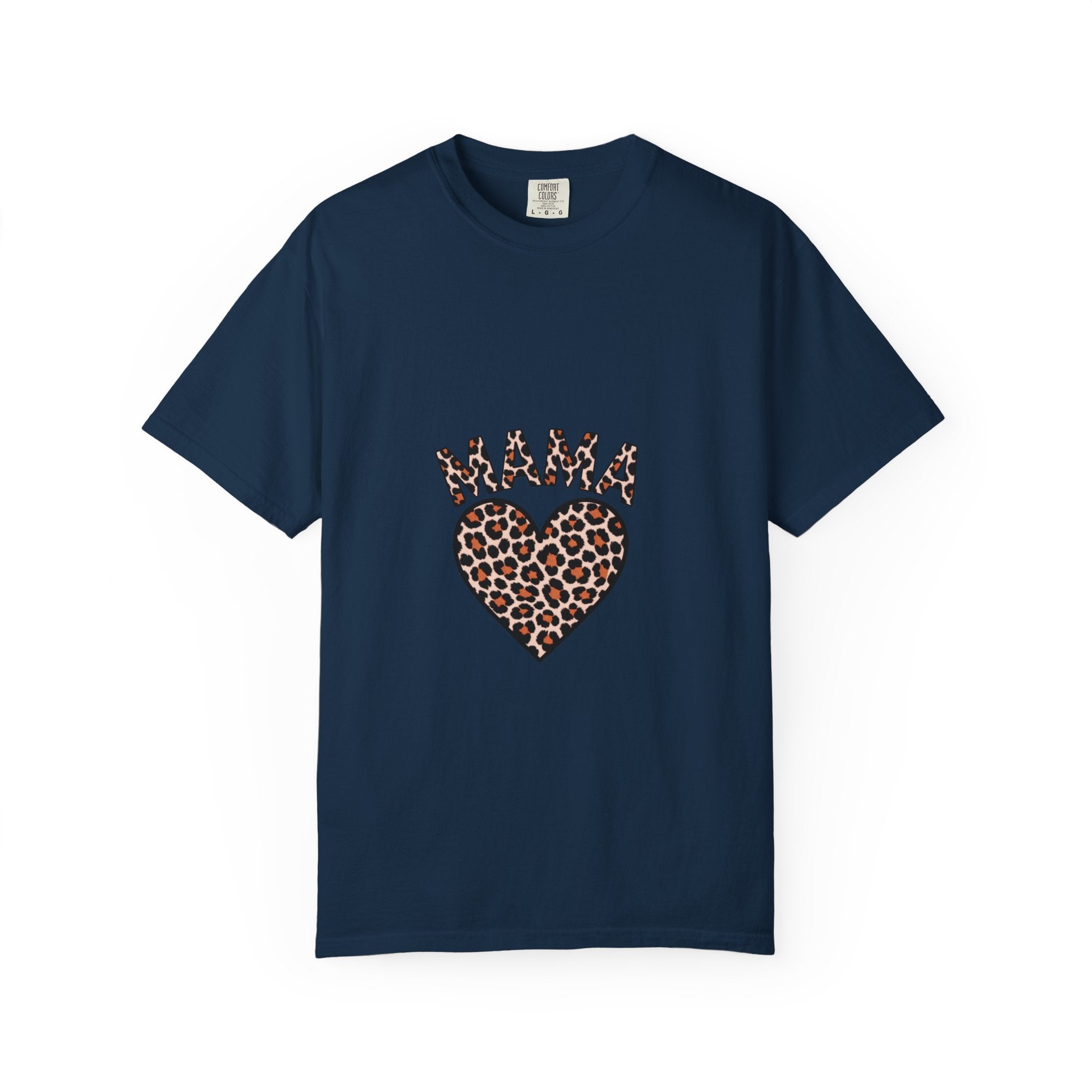Mama Leopard Heart T-Shirt — Women's Mom Tee for Mother's Day & Everyday