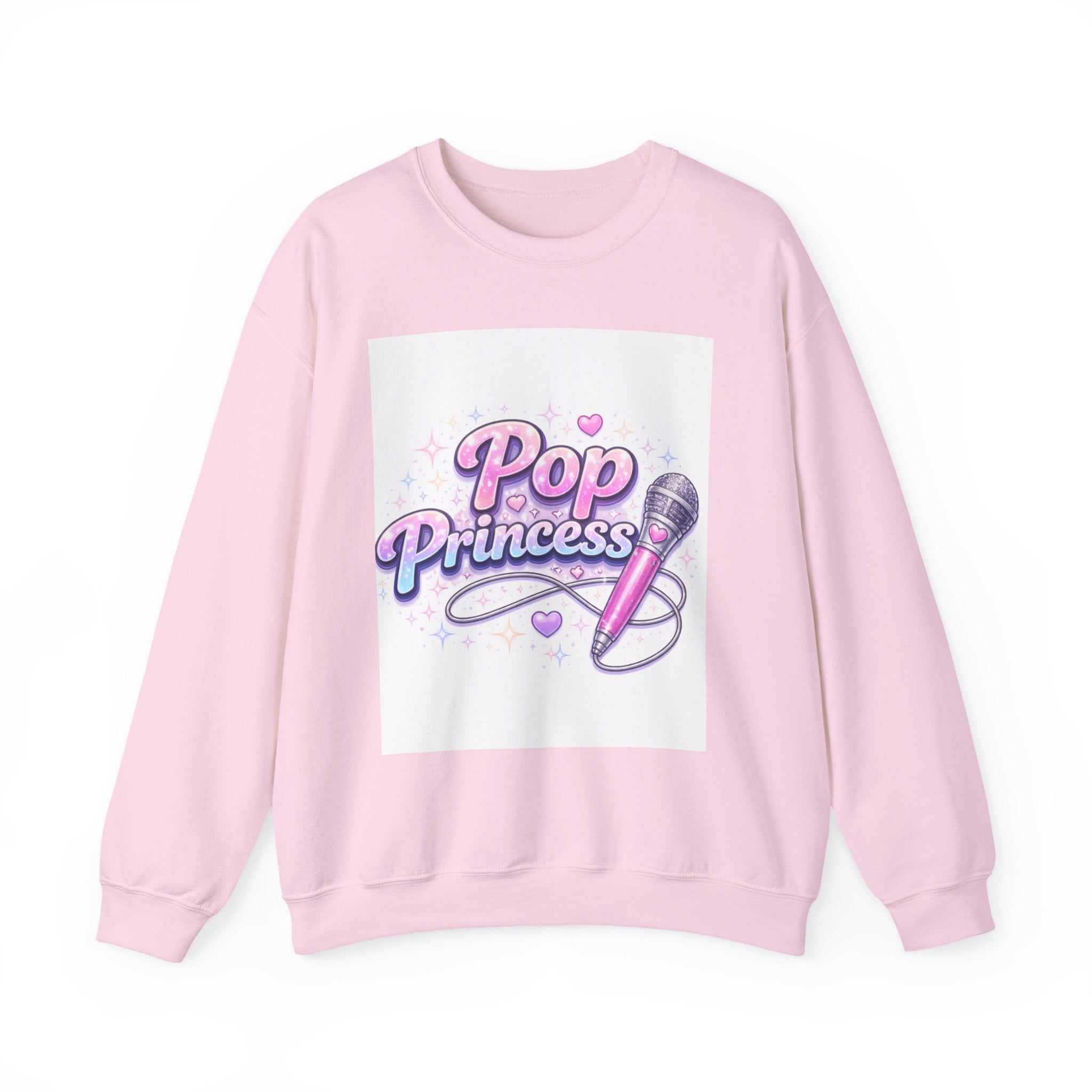Pop Princess Sweatshirt — Cute Pink Microphone Graphic Crewneck