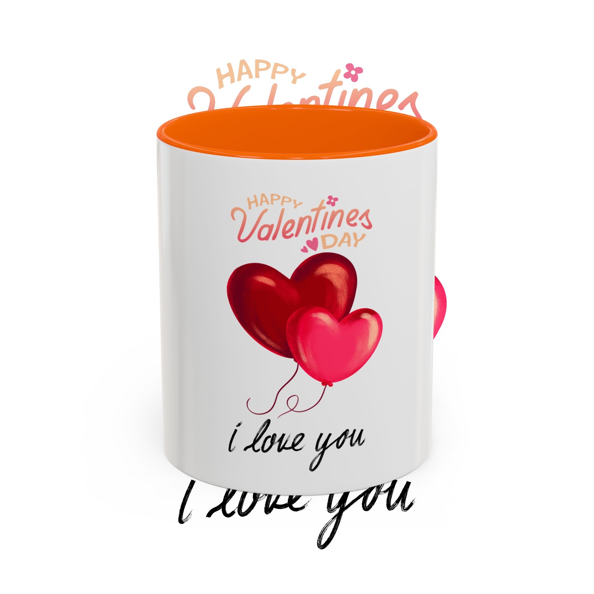 Valentine’s Day 'I Love You' Heart Balloon Accent Coffee Mug