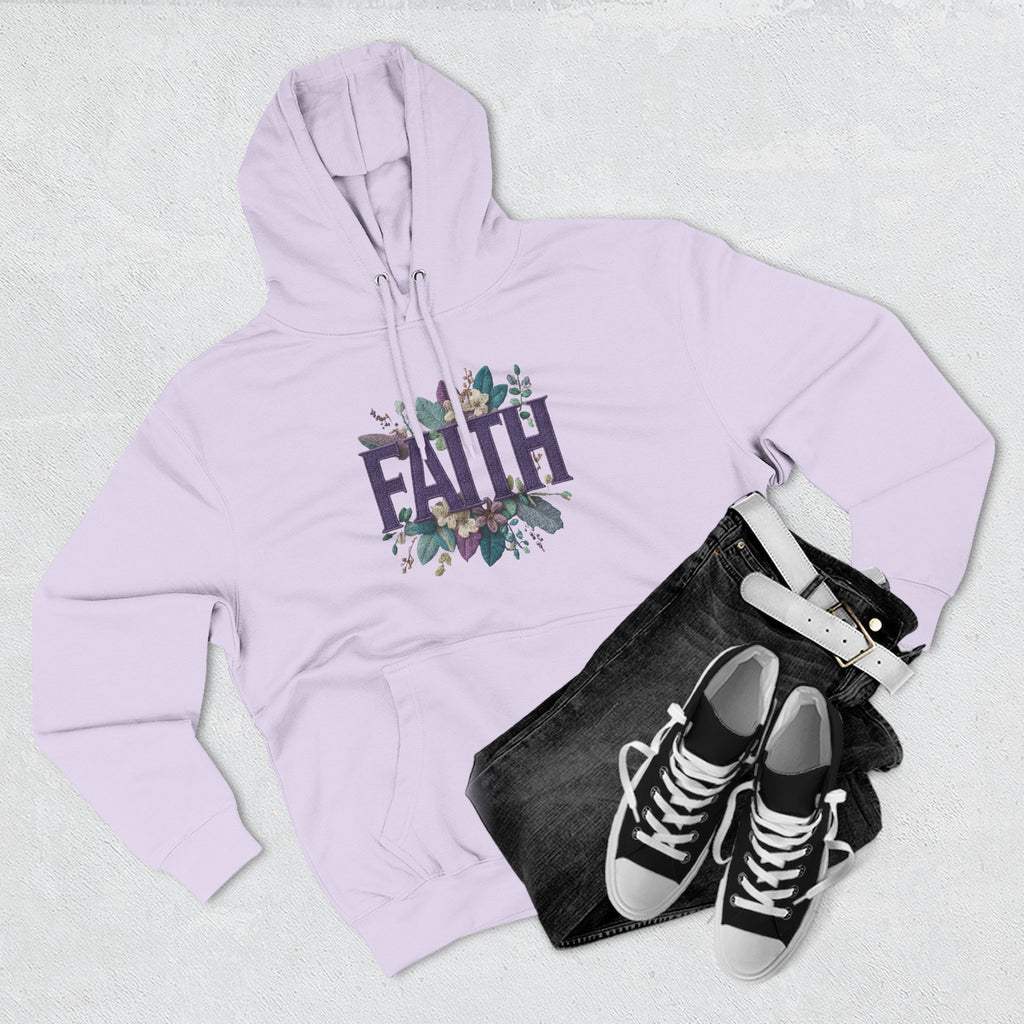 Faith Floral Hoodie — Inspirational Christian Pullover